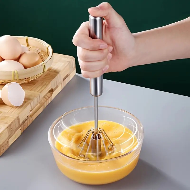 1 Adet  Manuel Çırpıcı - Ergonomik Tutma Yeri, Elektriksiz Kullanım - Pişirme, Kek Yapımı, Yumurta Çırpma, Krema ve Hamur İçin