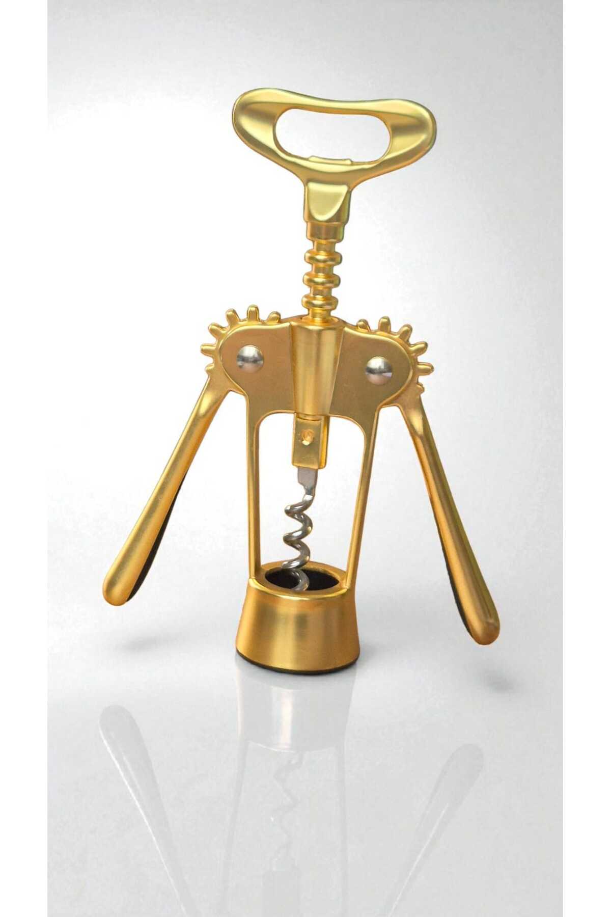 Çelik Tirbuşon Gold Rengi Şık Tasarım