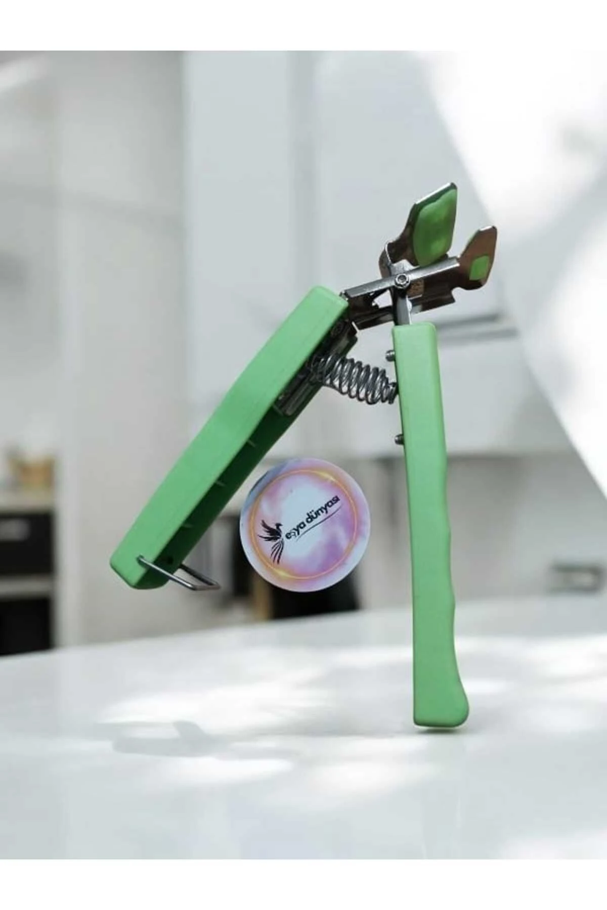 Yeşil Renk Tabak Tepsi Kelepçesi Yanma Önleyici