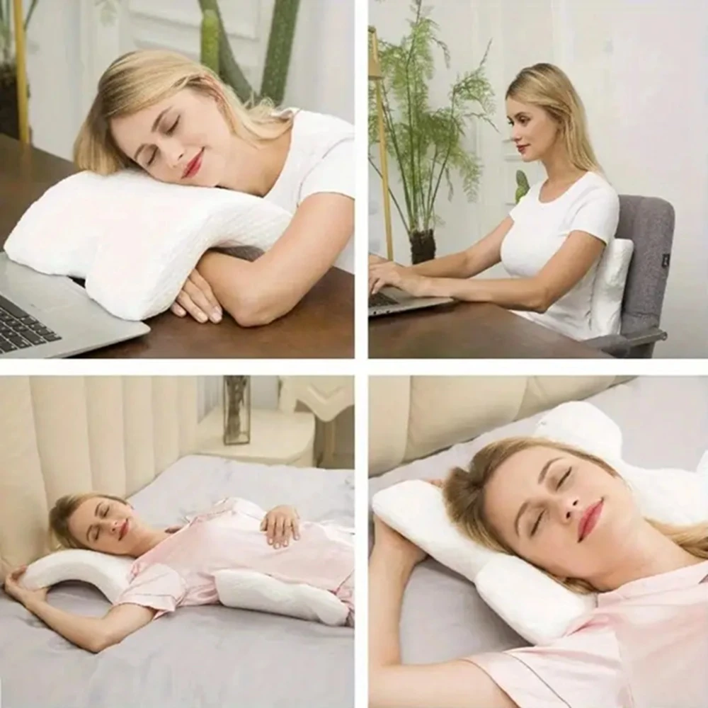 Ortopedik Boyun Destek Yastığı – Yüksek Esnek Hafızalı Sünger, Nefes Alabilir Kılıf, Rahatlatıcı Yastık