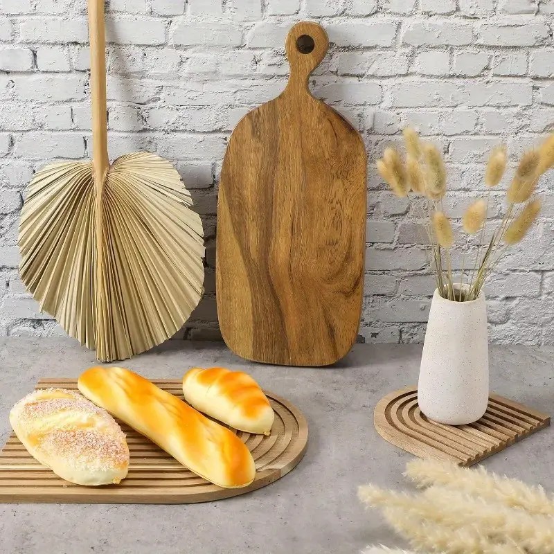 Yarım Gökkuşağı Dekoratif Ahşap Oymalı Sunum Tepsisi    30cmx25cm