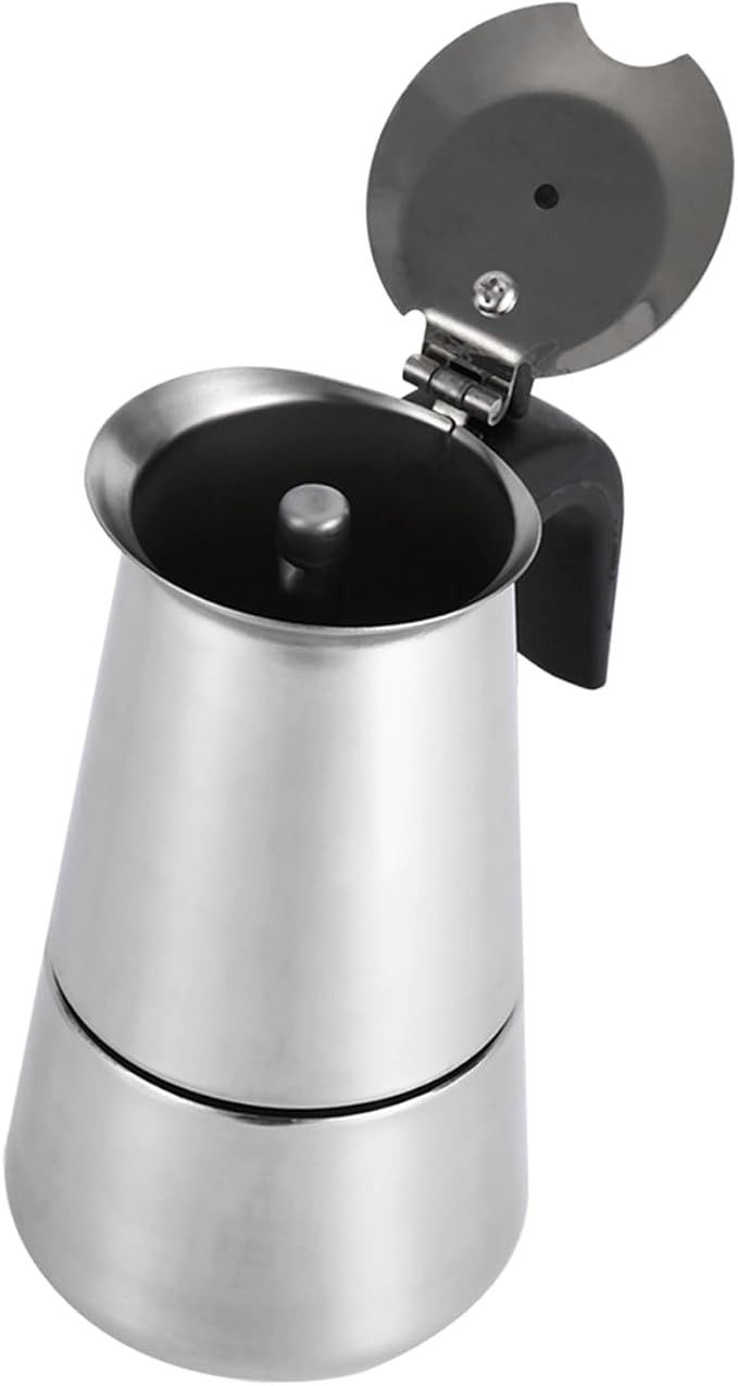 Paslanmaz Çelik Moka Pot / Çelik Italyan Ocak Üstü Moka 450 ml