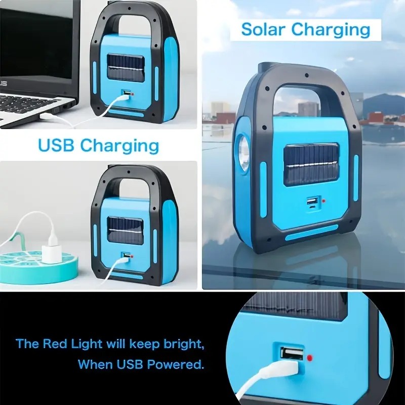 Güneş Enerjili Işıldak ve Powerbank Özellikli Kamp Lambası/ 3 Işık Modu, Outdoor ve Güç Kesintileri Için Ideal