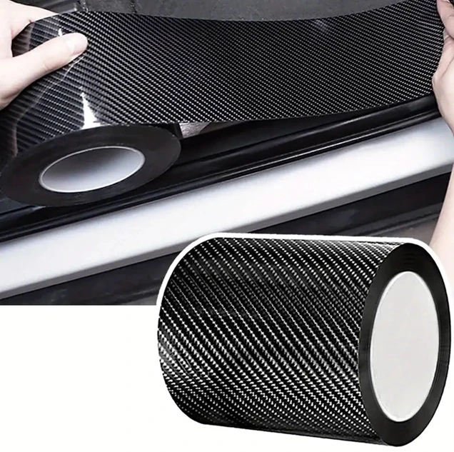Karbon Fiber Araba Kapı ve Tampon Koruyucu Şerit Bant – 3M x 3CM Çizik Önleyici Esnek Yapışkanlı Şerit