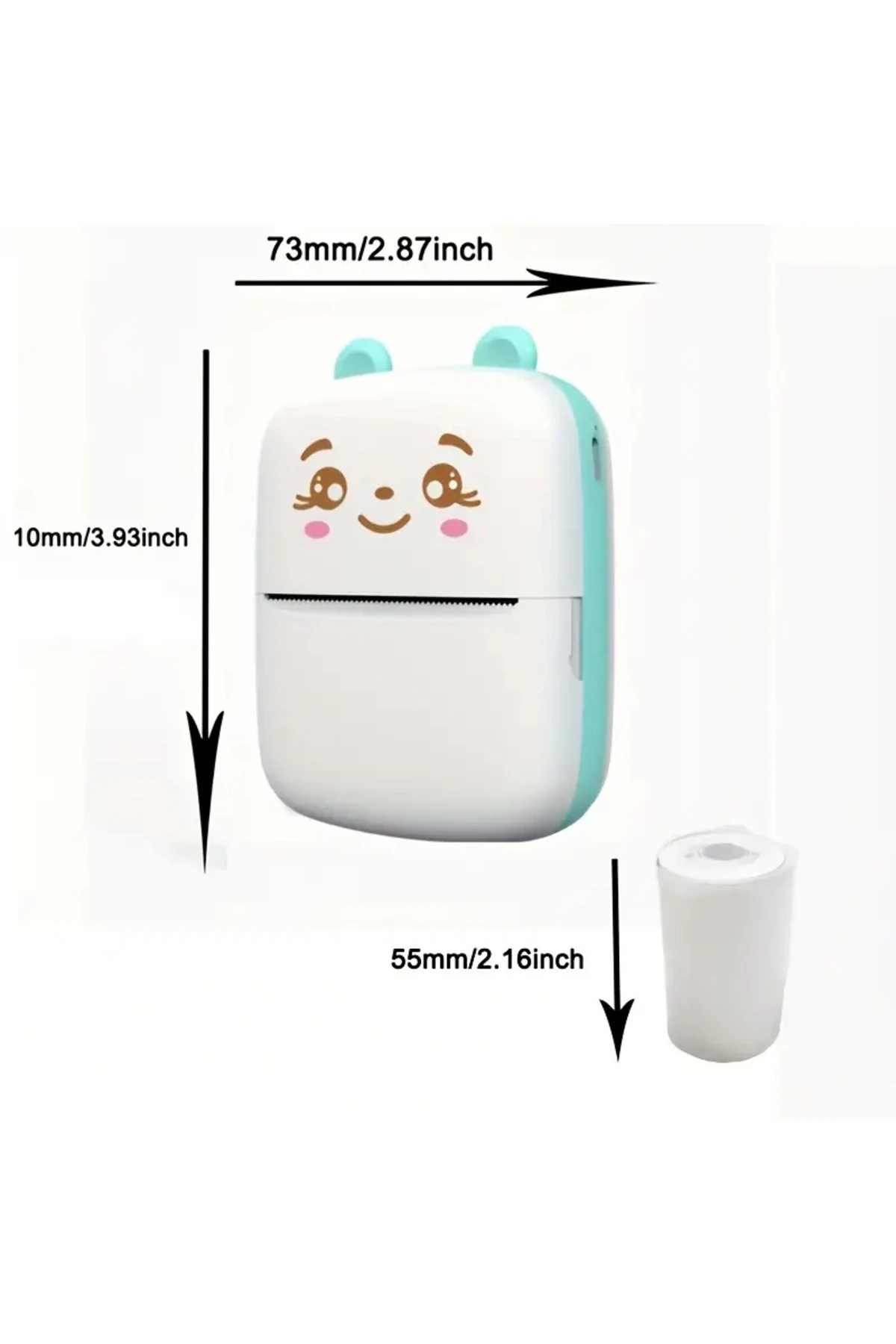 Mini Taşınabilir Kablosuz Termal Yazıcı – 200DPI – Android & Ios Uyumlu – Fotoğraf,Etiket, Not Baskı