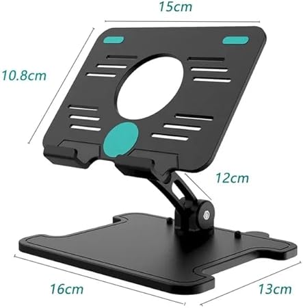 Katlanabilir Plastik Tablet Tutucu, Masa Üstü Tablet Standı, Ayarlanabilir Açı ve Yükseklik