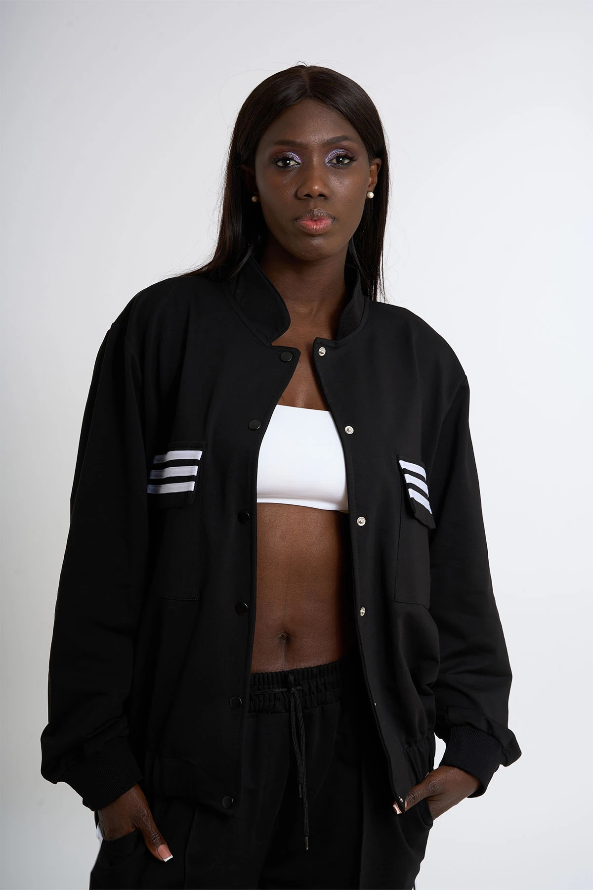 Şerit Detaylı Çıtçıtlı Üst | 3253