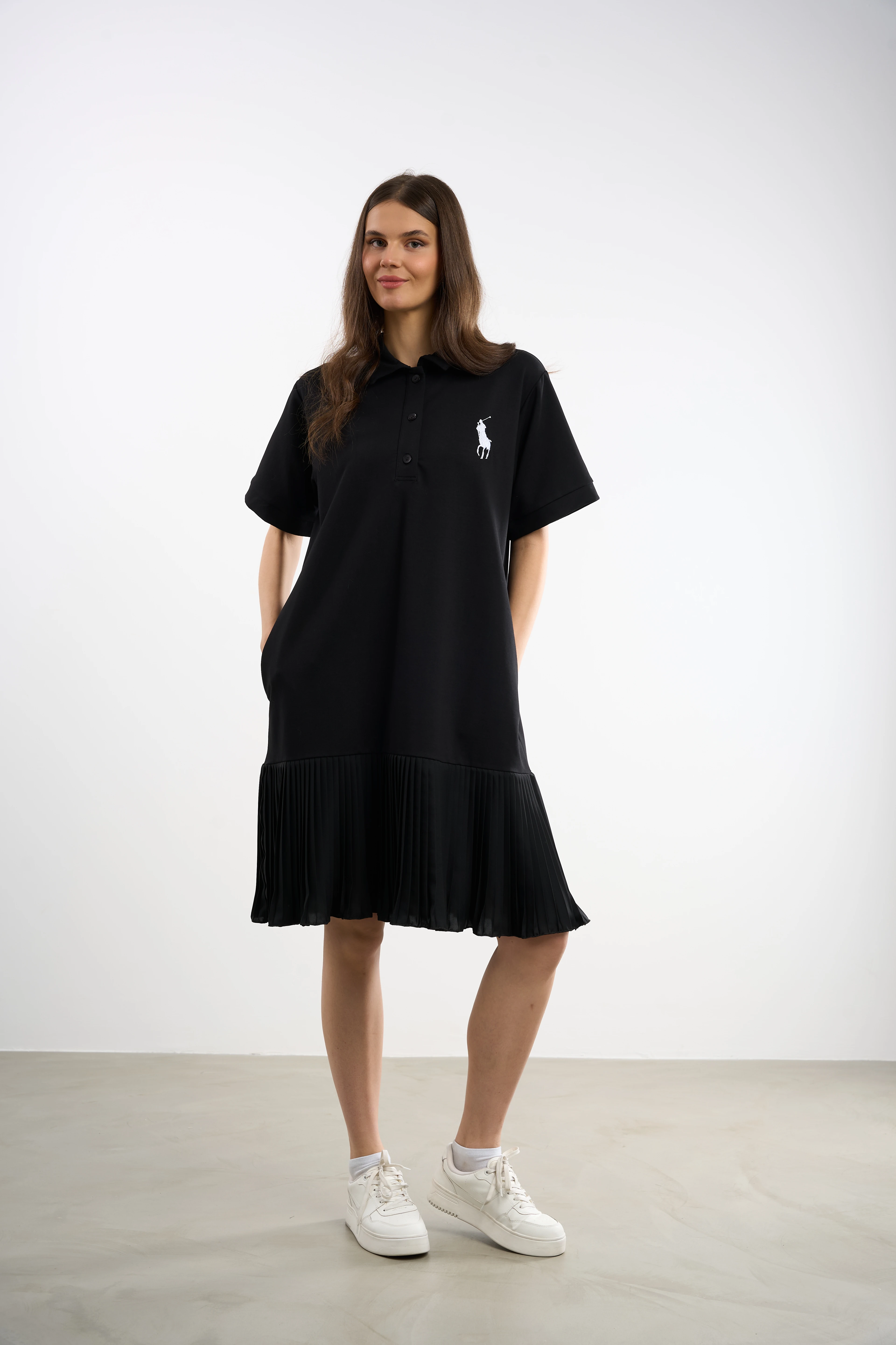 Polo Yaka Yazlık Spor Elbise - BLK