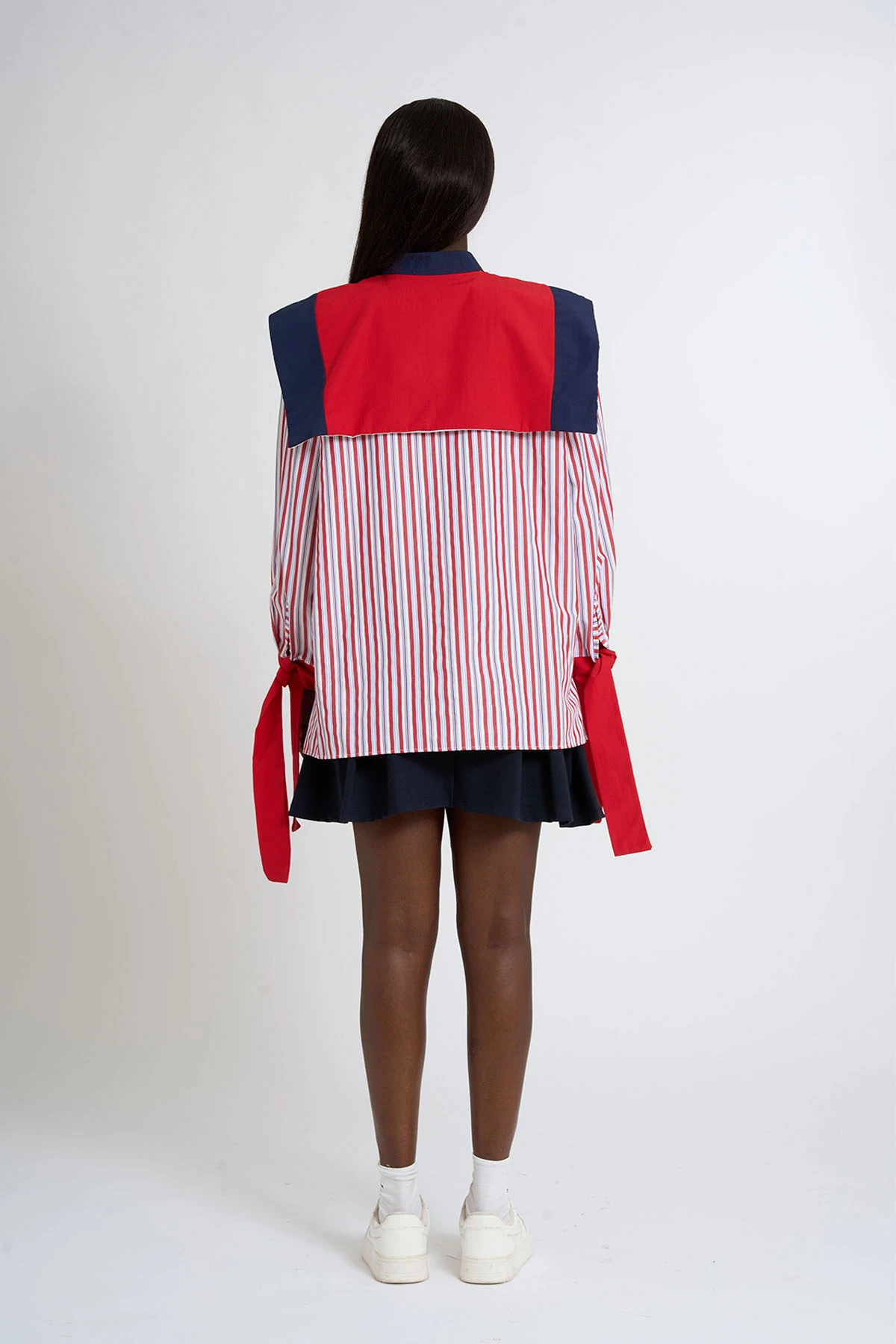 Bahriye Yaka Detaylı Çizgili Gömlek | 44-50