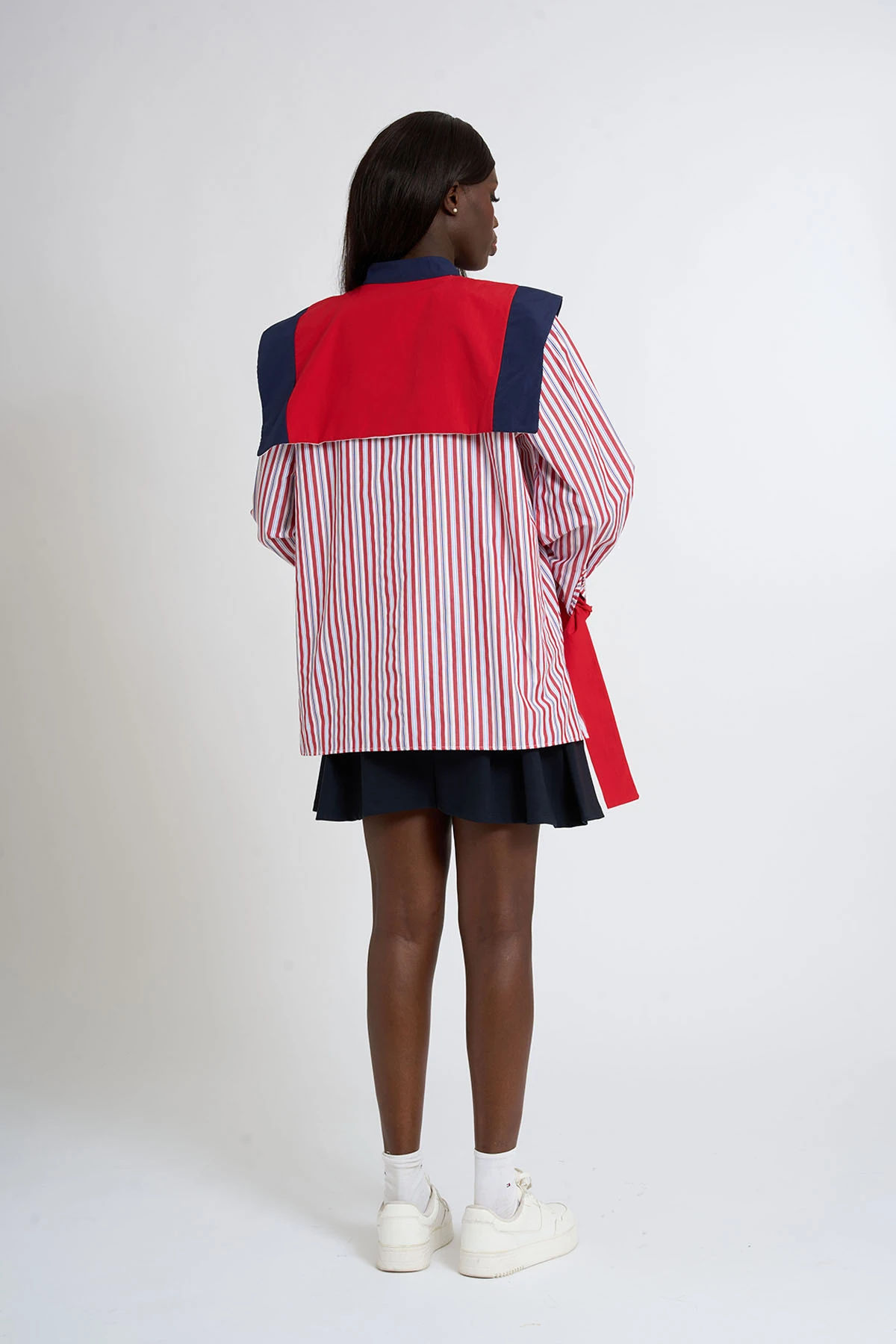 Bahriye Yaka Detaylı Çizgili Gömlek | 44-50