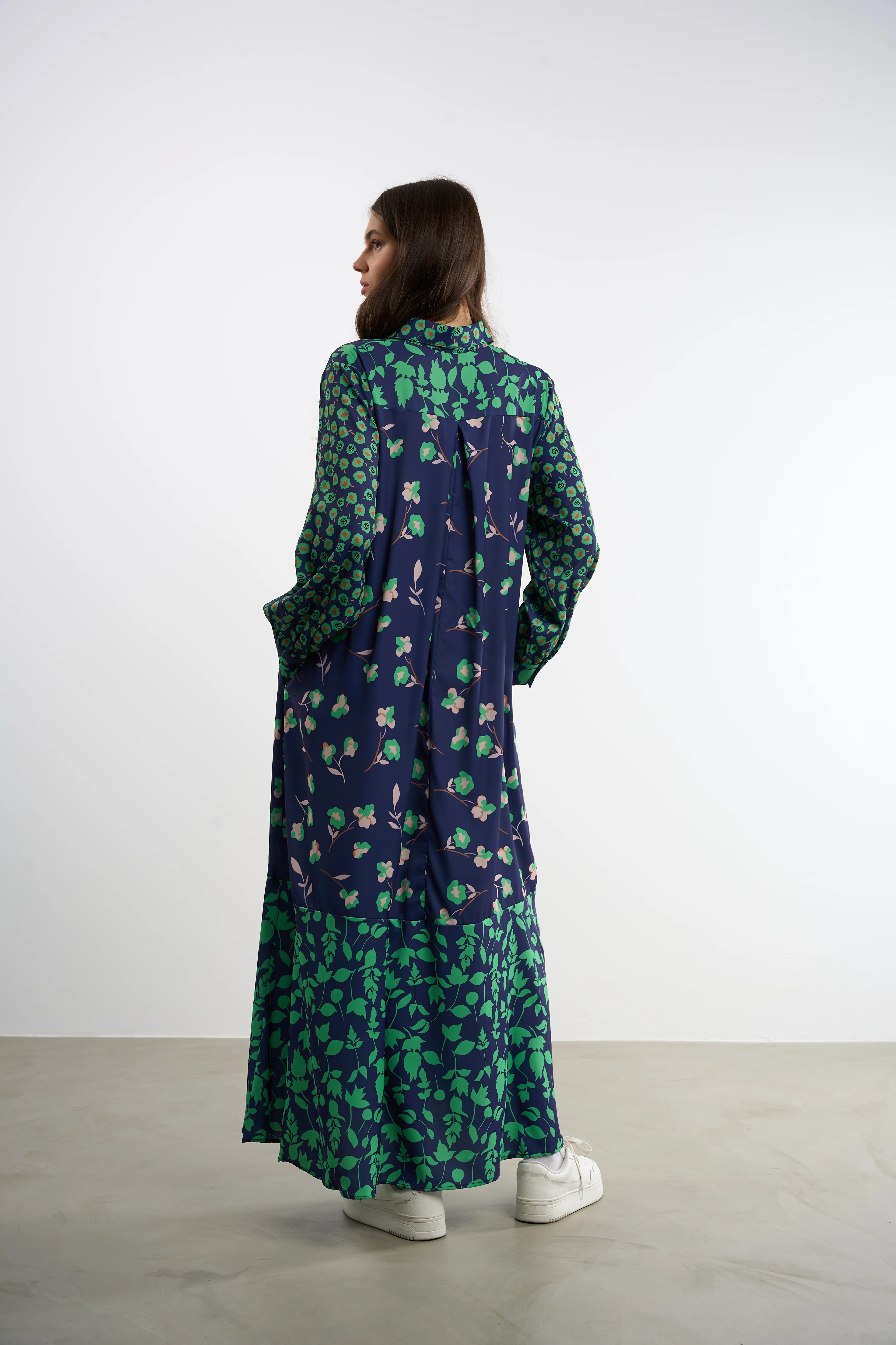 Floral Printed Long Dress | 44-50