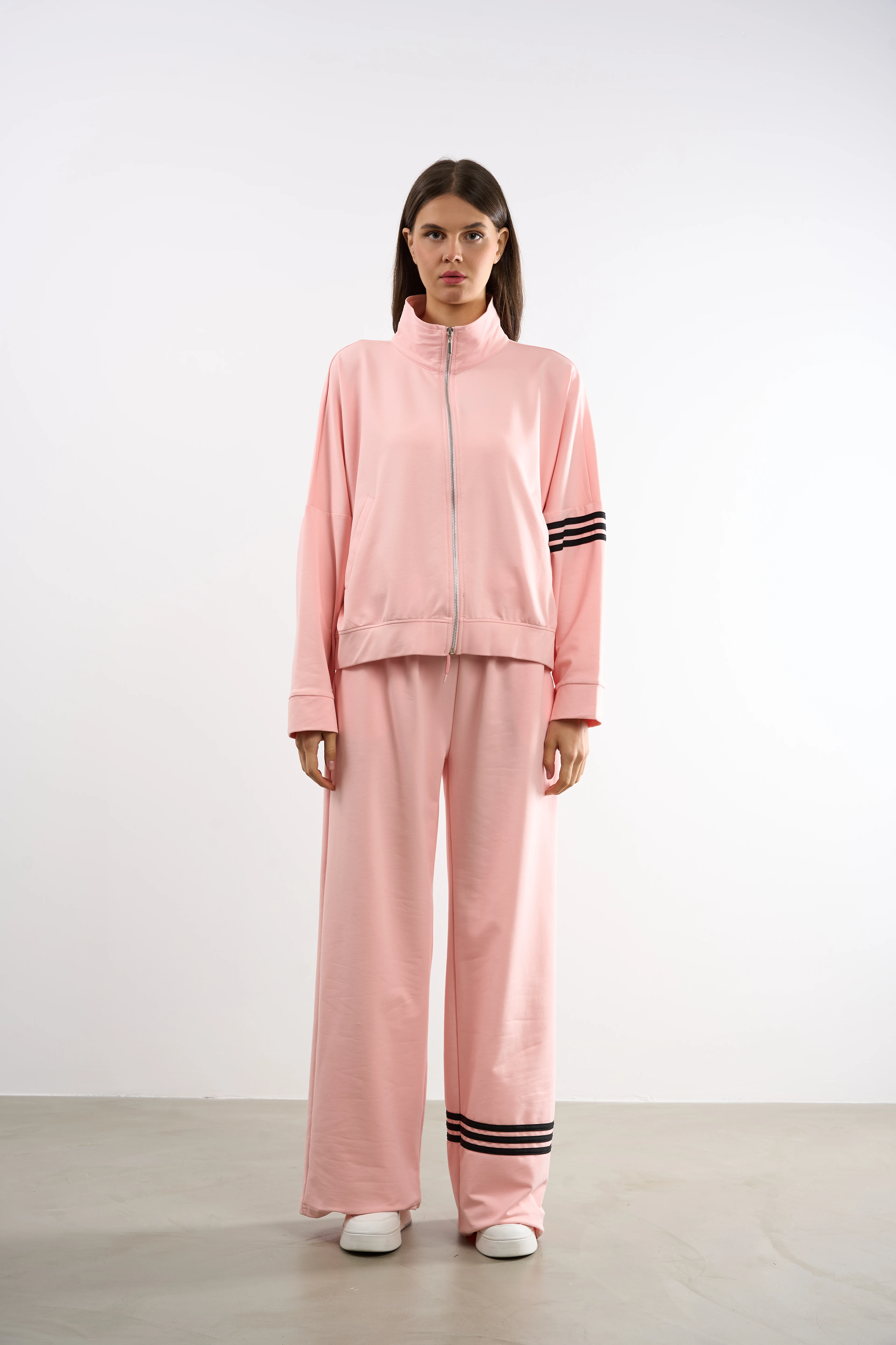 Kadın Fermuarlı Eşofman Takımı Yazlık | 44-50 - PDR