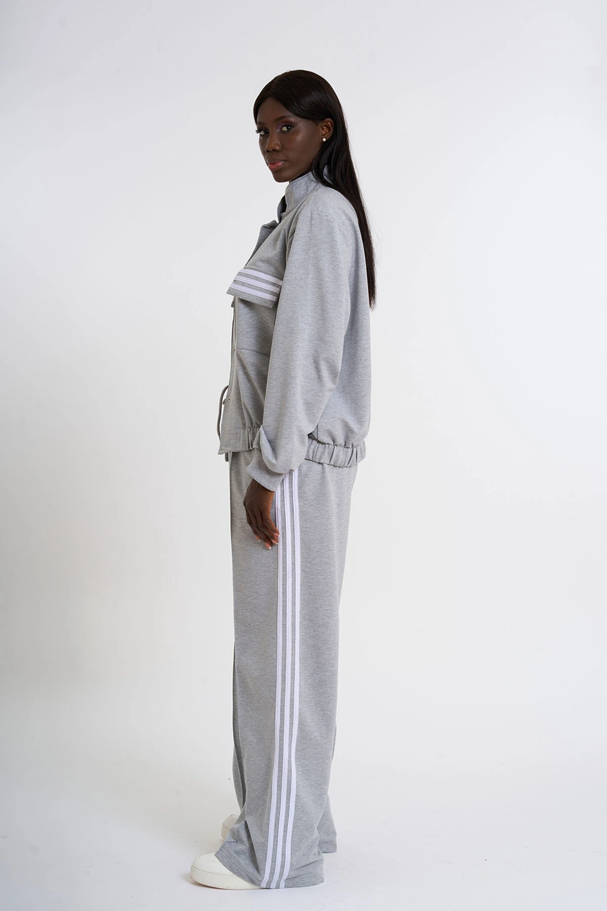 Çizgili Hırkalı Eşofman Takımı