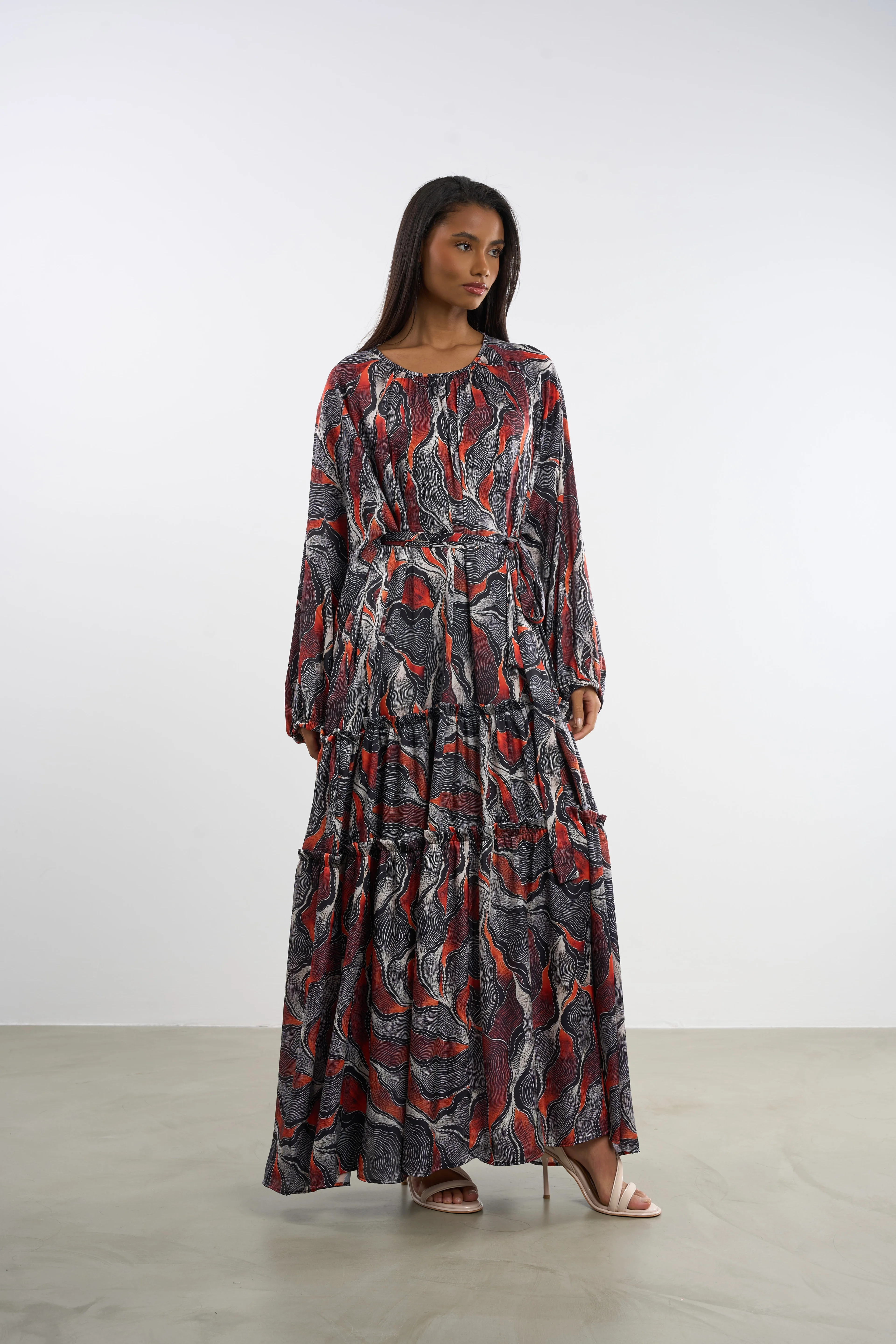 Fırfırlı Elbise | 25297 |44-50