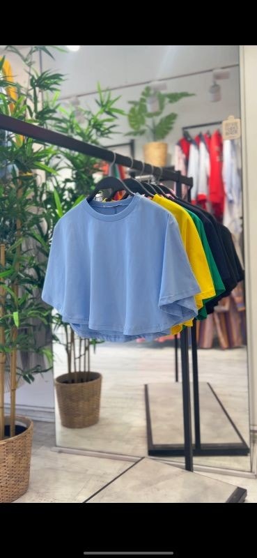 Kadın Crop Kısa Kollu Yazlık T-shirt