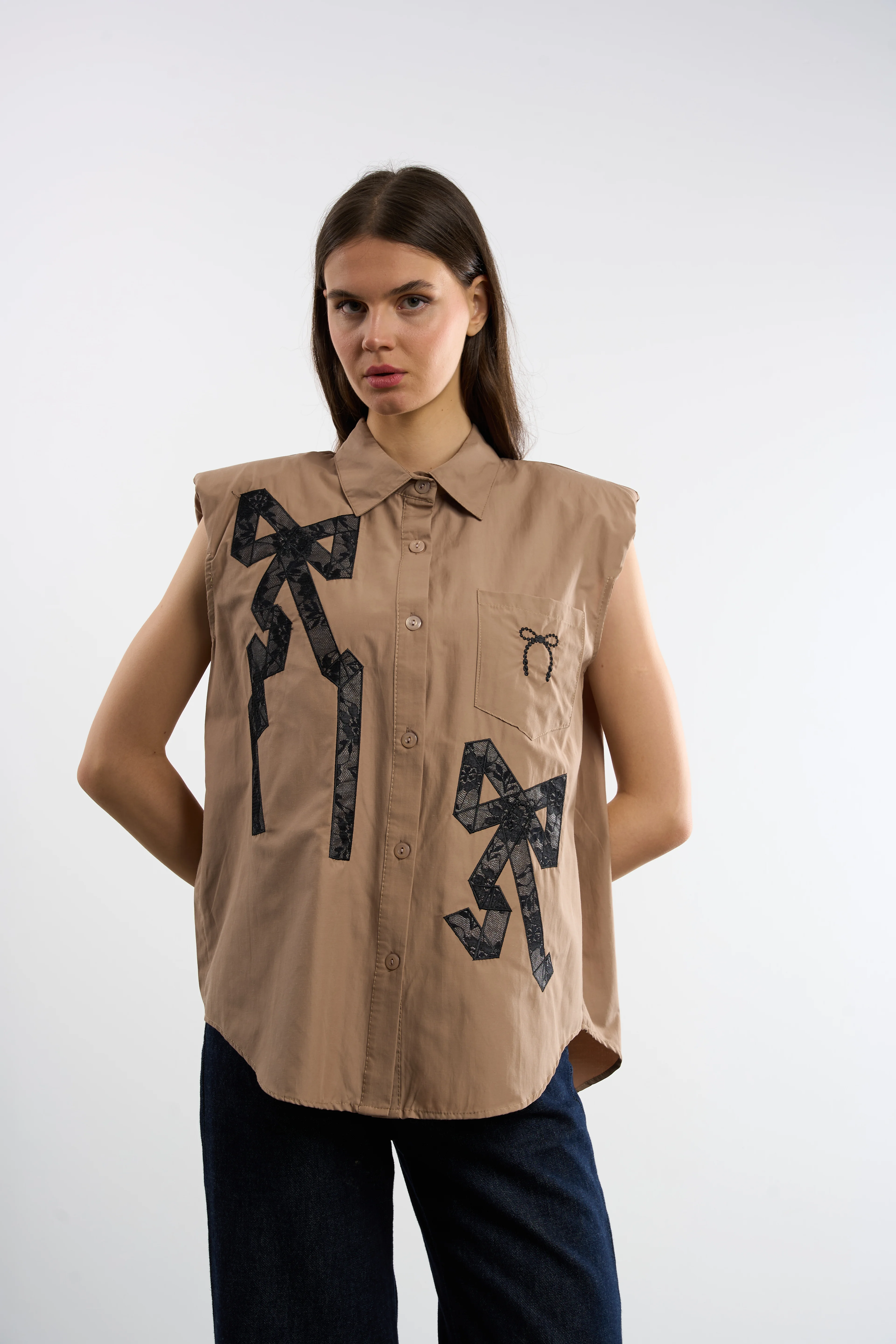 Fiyonk Baskılı Vatkalı Gömlek