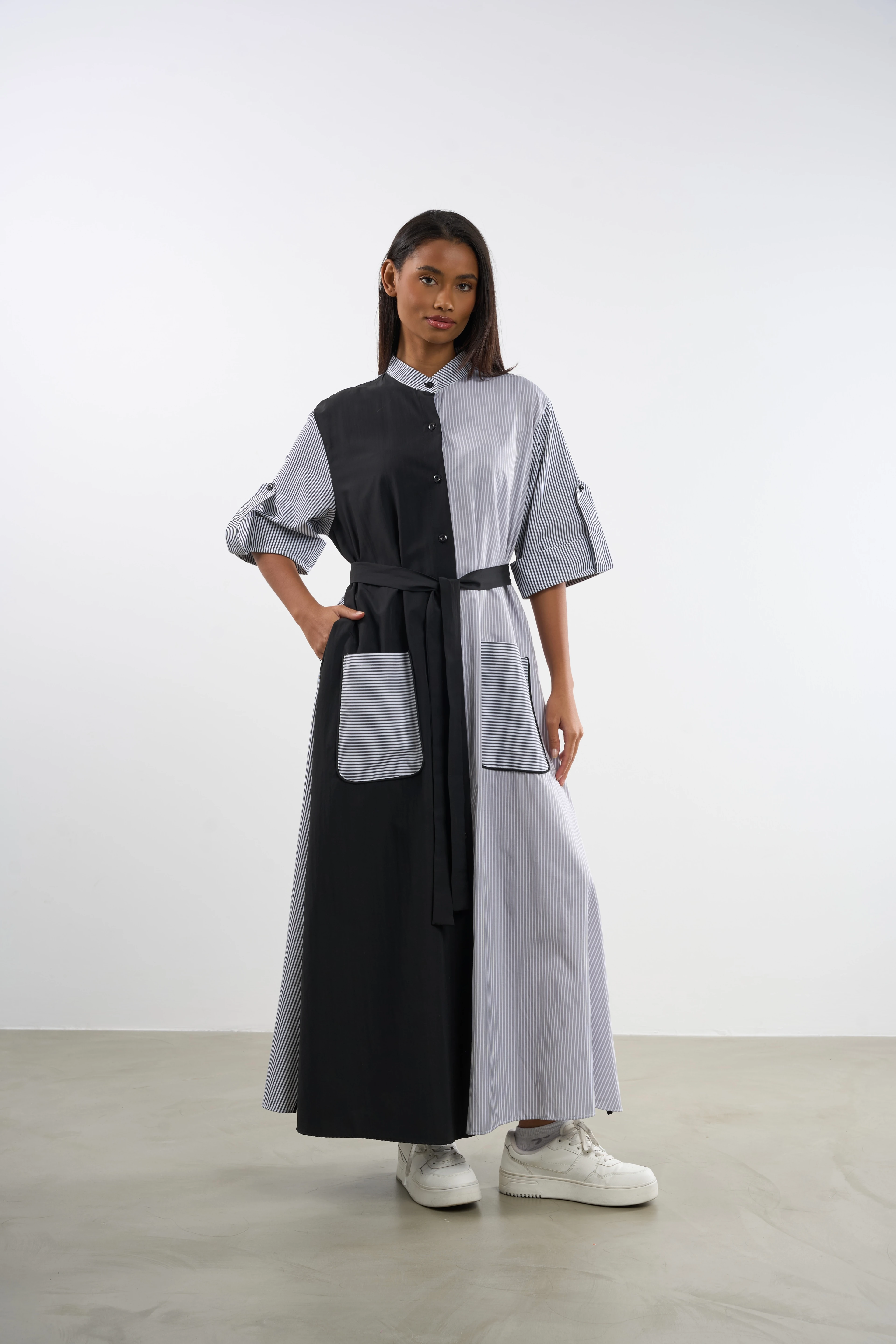 Cepli Bloklu Elbise | 25287 - BLK