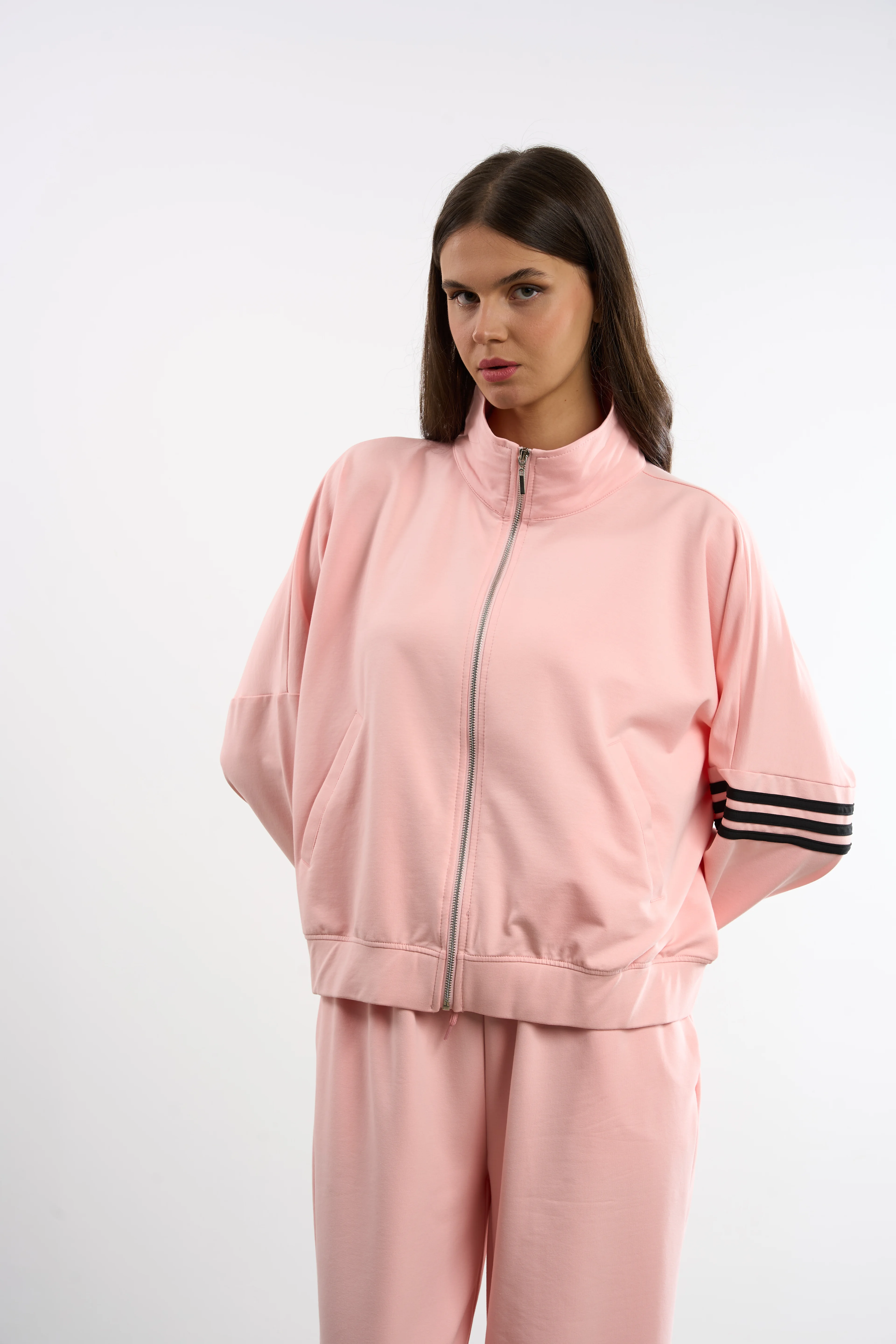 Kadın Fermuarlı Eşofman Takımı Yazlık | 44-50