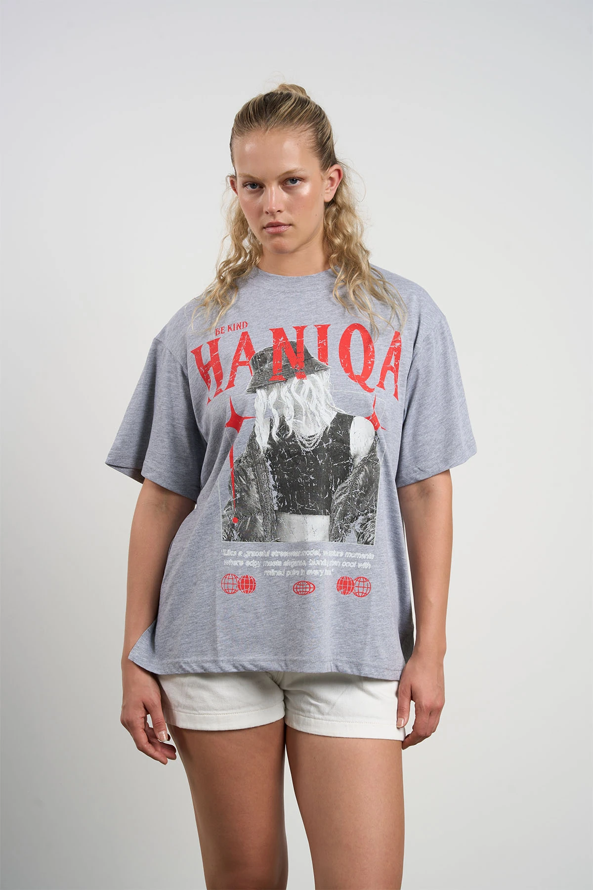HANIQA Baskılı T-shirt | 36-42 | 1025 - GRY