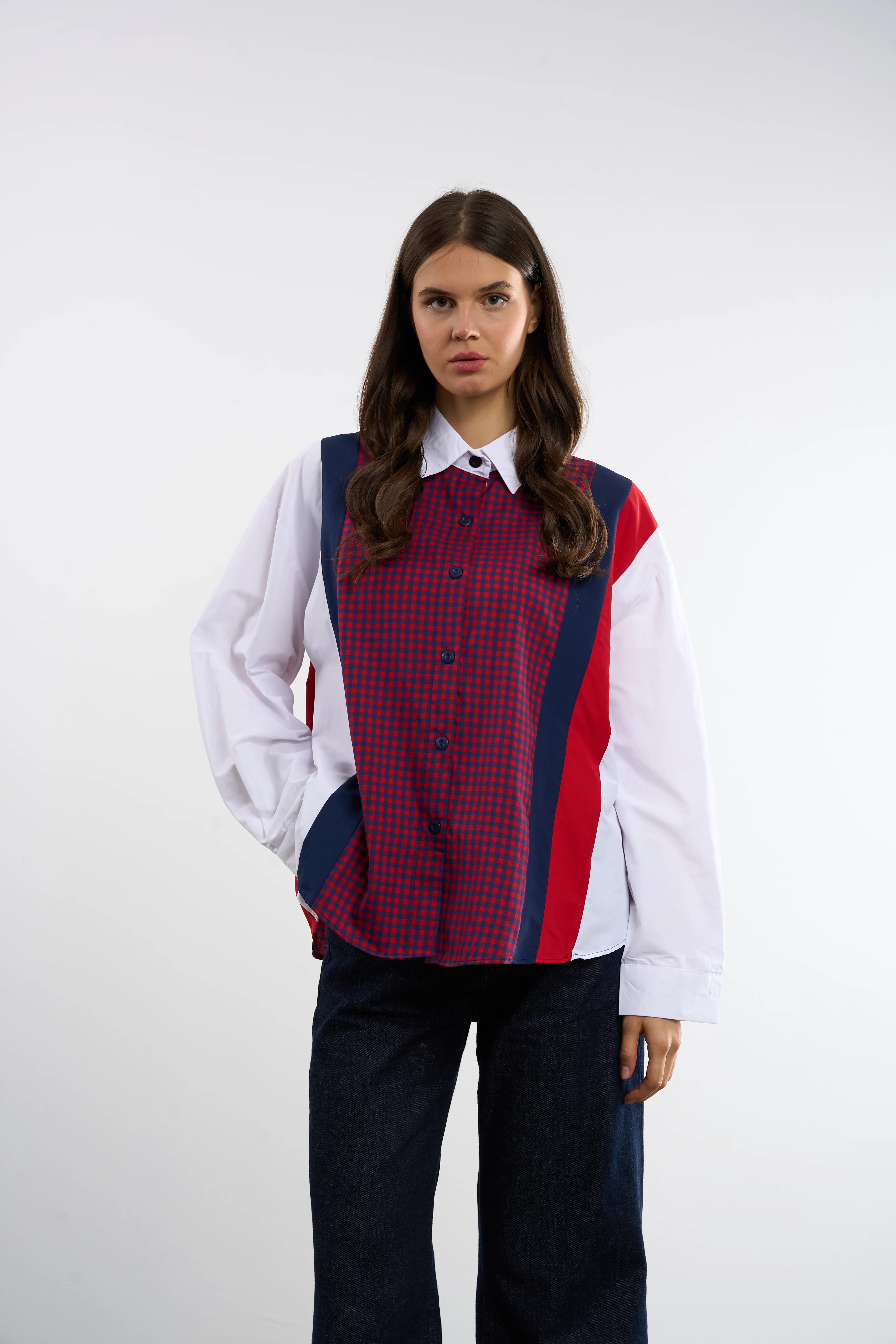 Ekose Detaylı Gömlek - RED