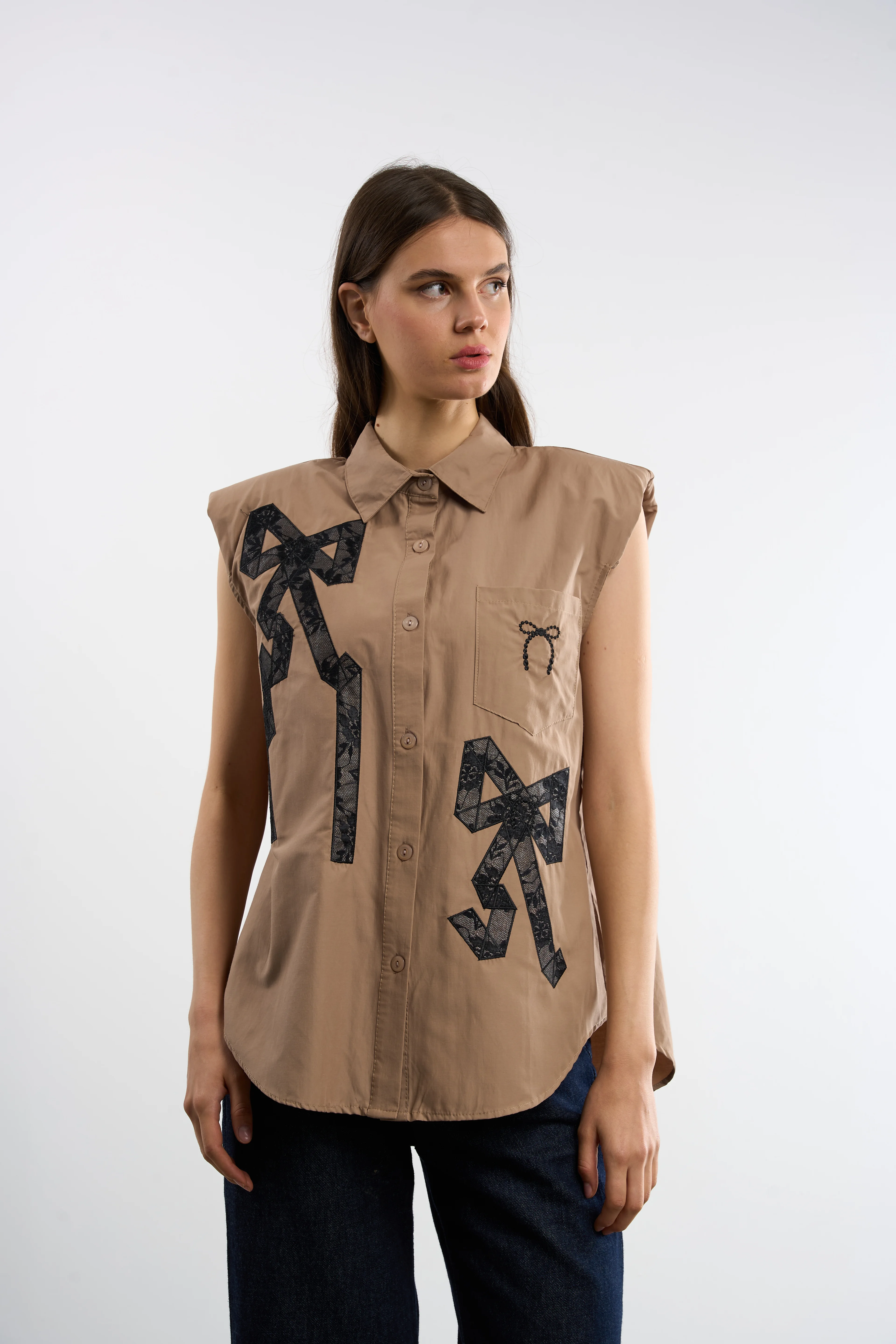 Fiyonk Baskılı Vatkalı Gömlek