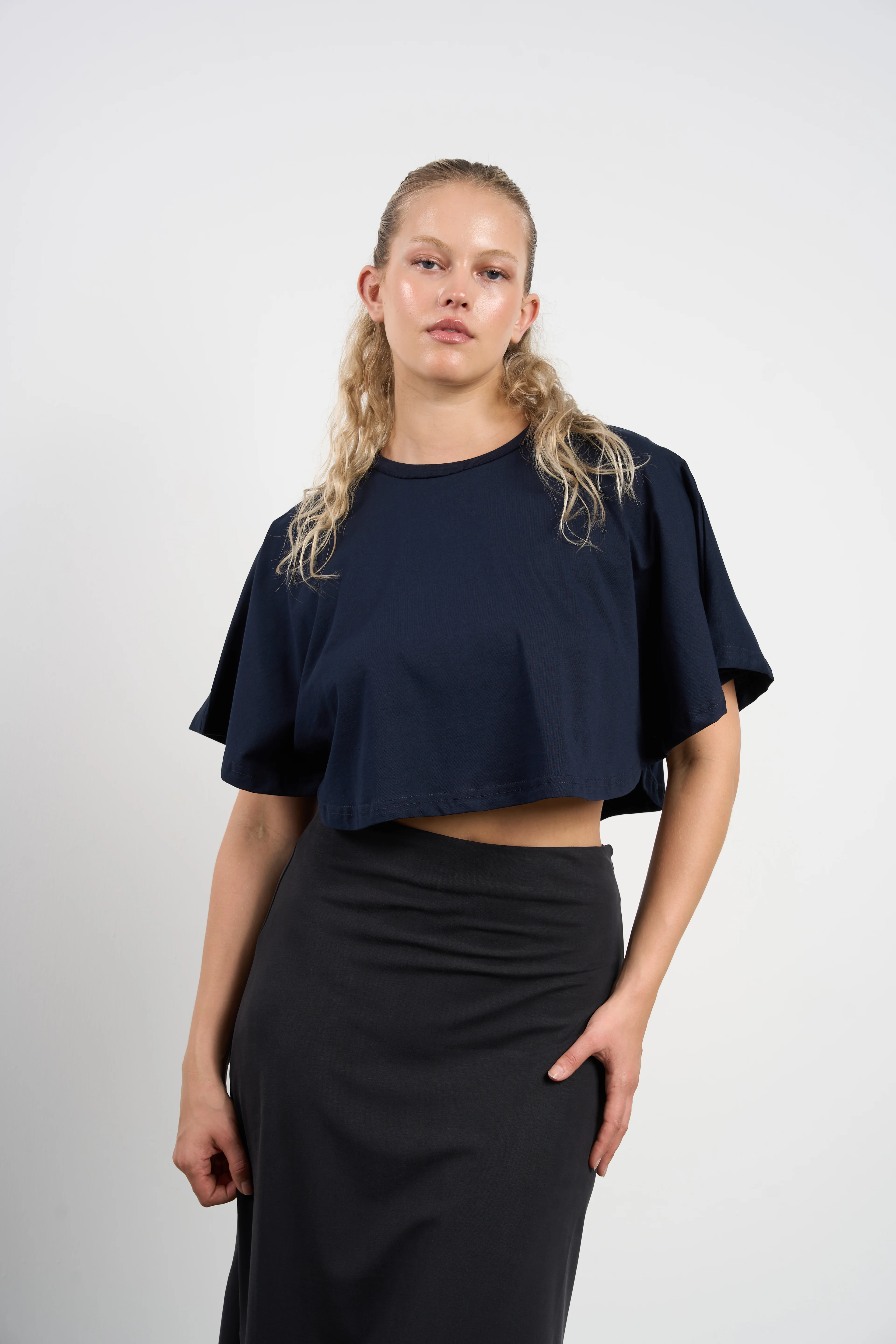 Kadın Crop Kısa Kollu Yazlık T-shirt