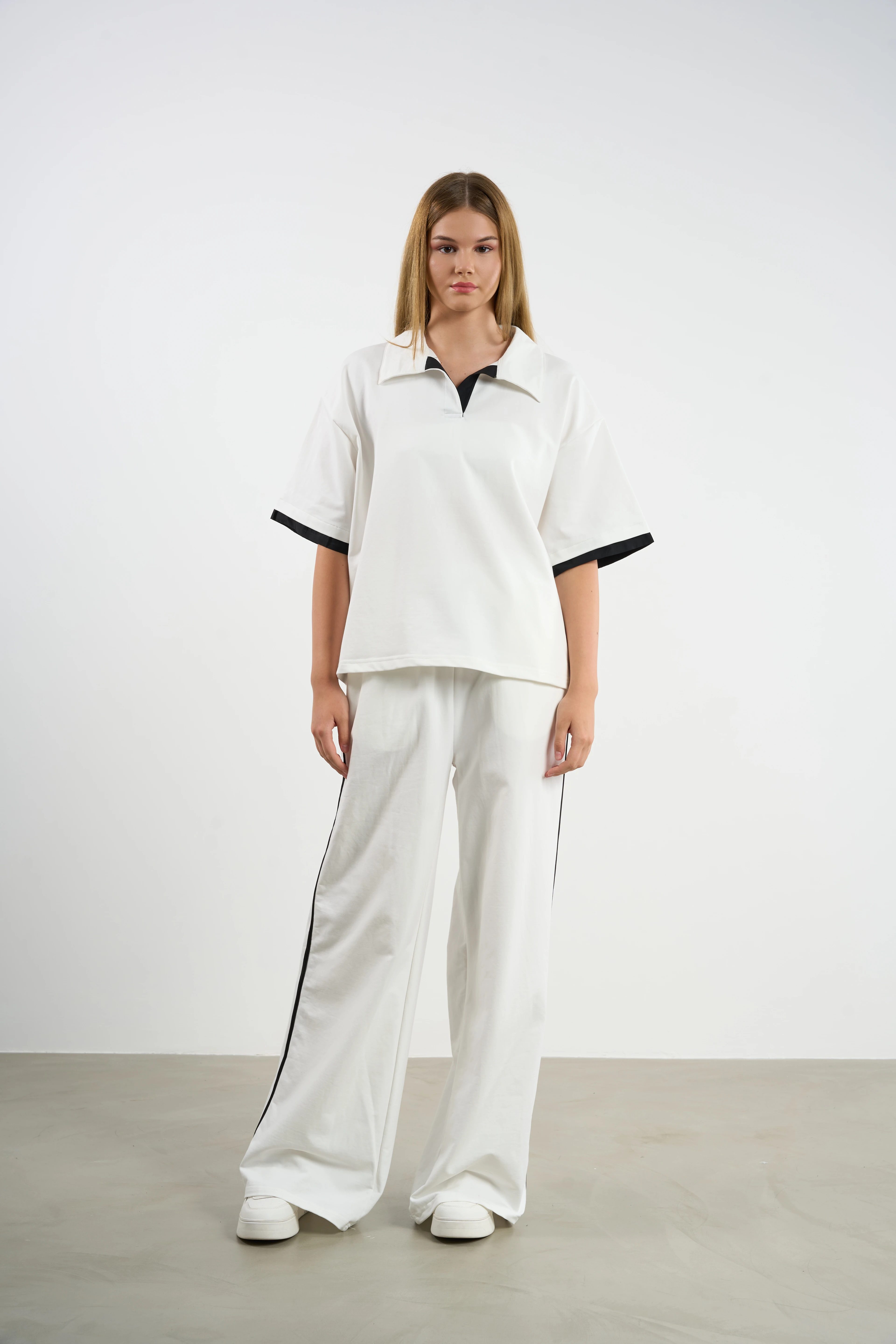 Polo Yaka Yazlık Spor Takım - WHT