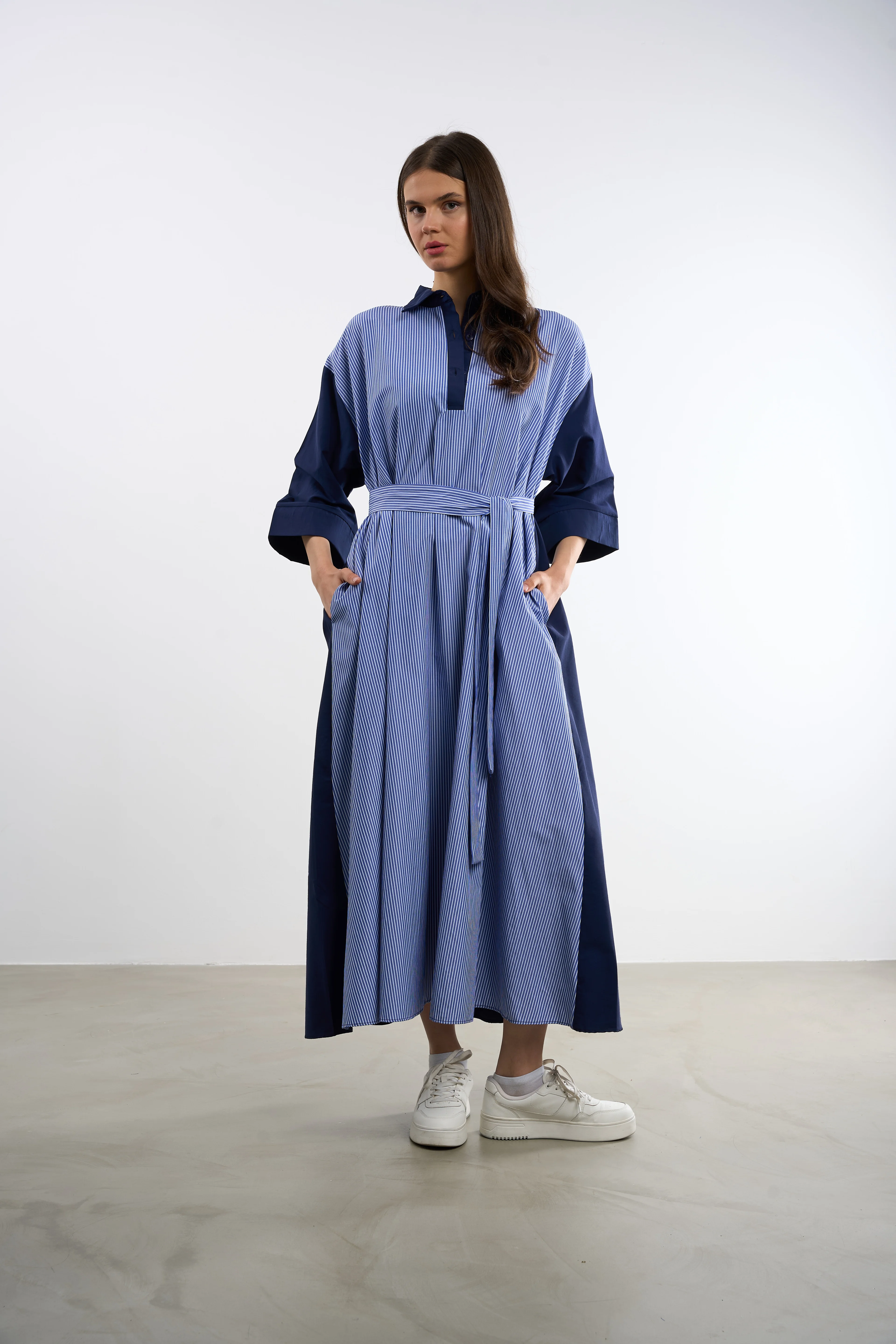 Polo Yaka Garnili Elbise | 44-50 - NBL