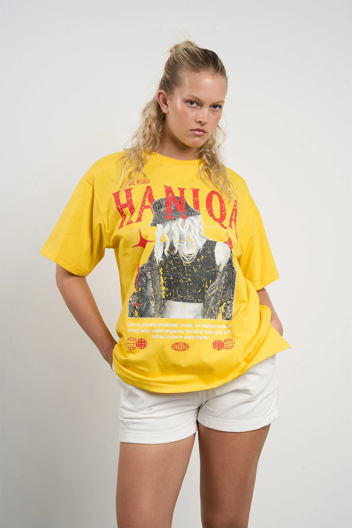 HANIQA Baskılı T-shirt | 36-42 | 1025 - SARI