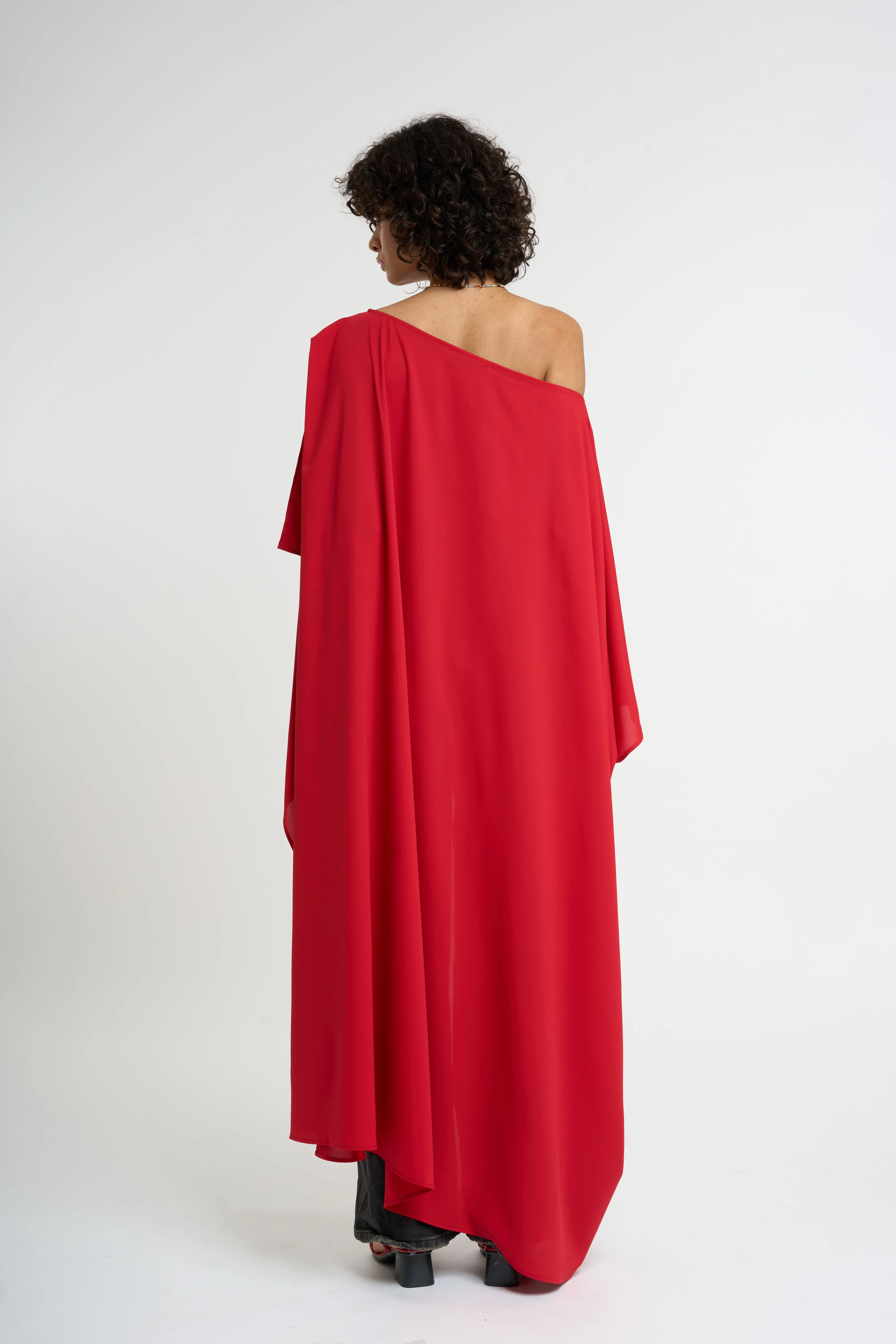 Tek Omuz Krep Bluz | 3228