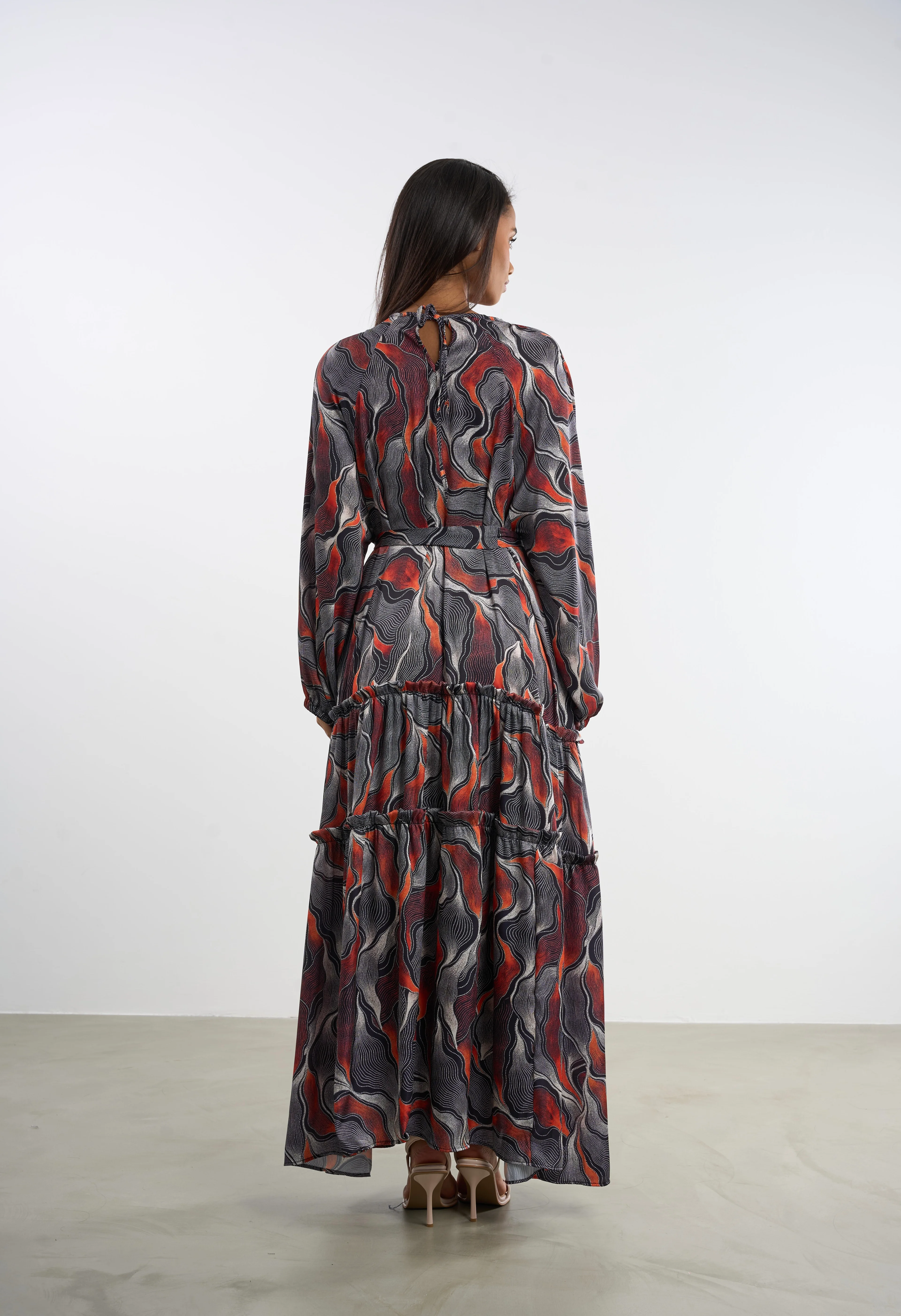 Fırfırlı Elbise | 25297 |44-50