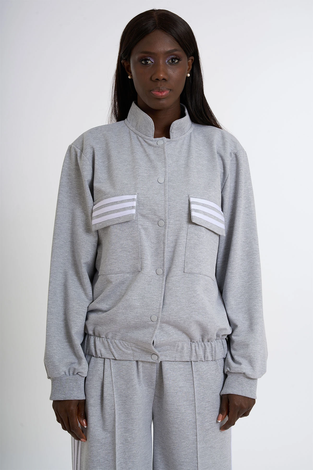 Çizgili Hırkalı Eşofman Takımı