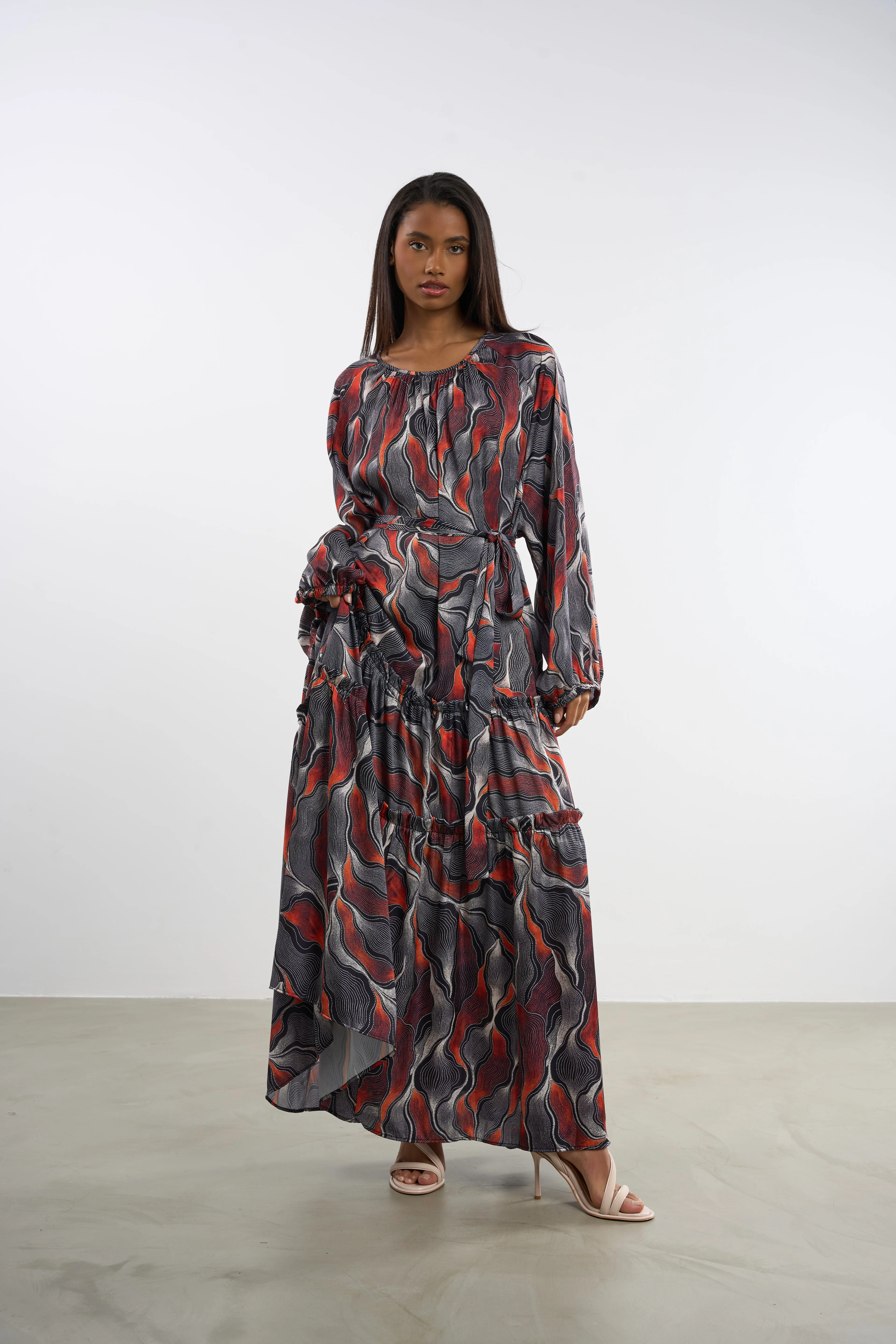 Fırfırlı Elbise | 25297 |44-50