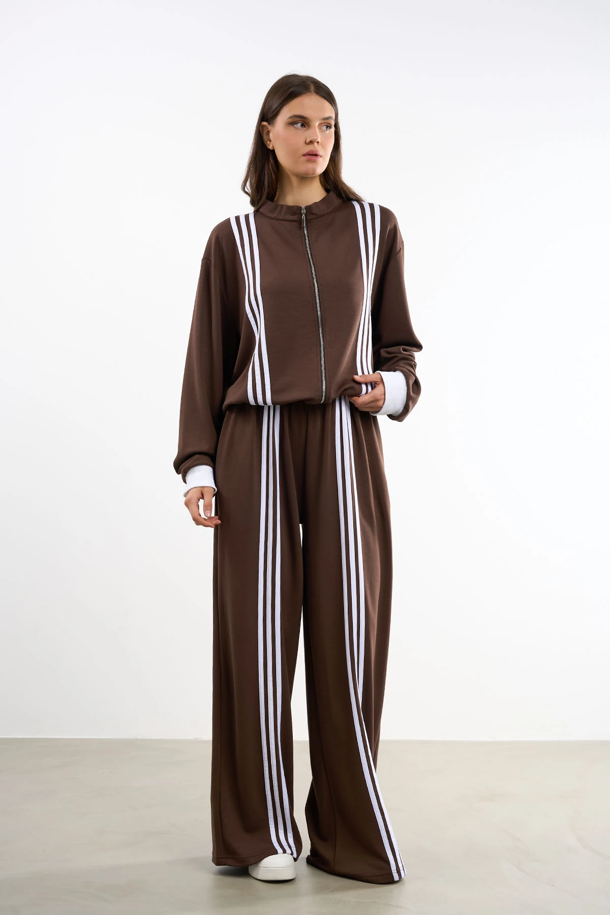 Şeritli Alt Üst Eşofman Takımı | 25260 | 36-50 - BRW