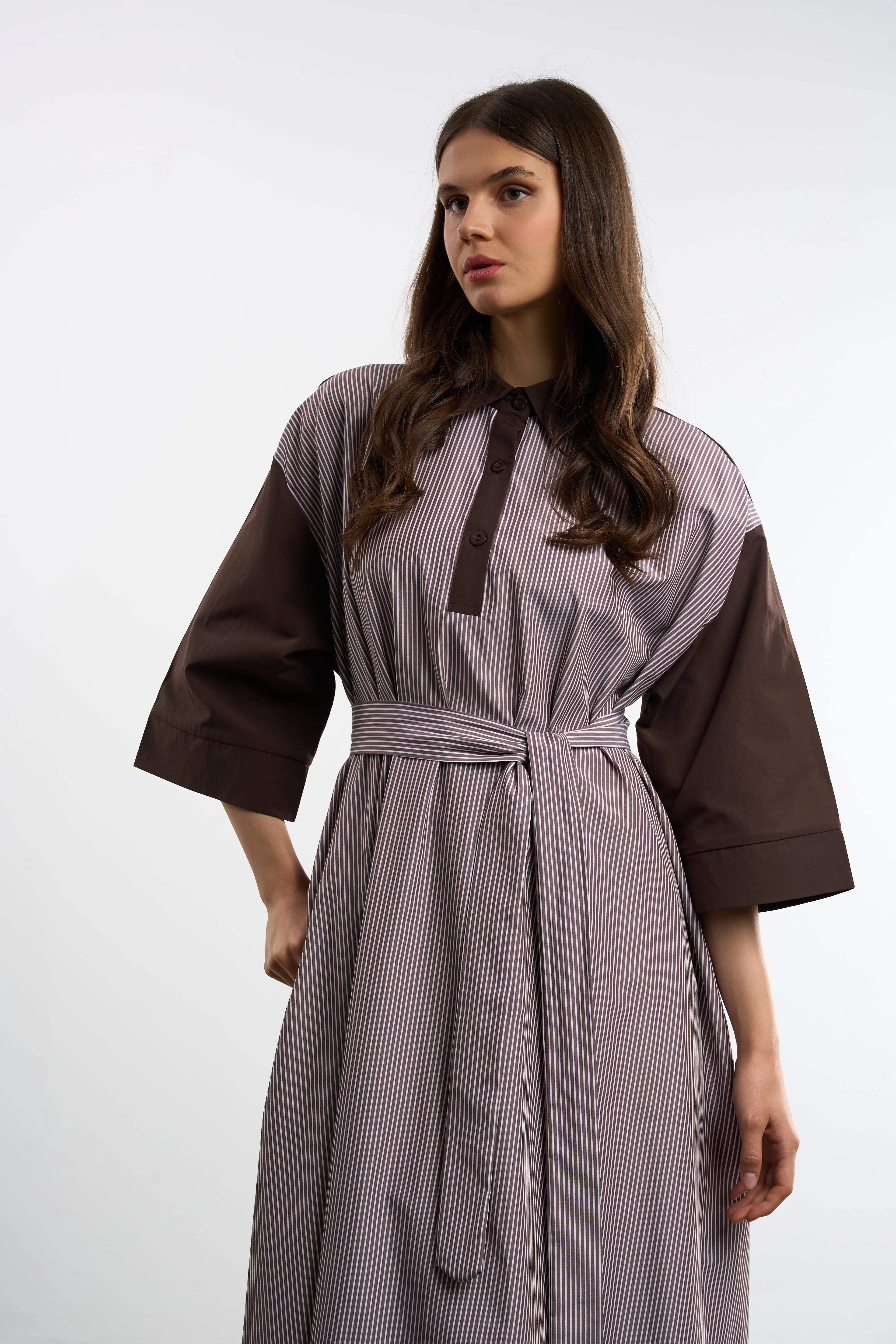 Polo Yaka Garnili Elbise | 44-50