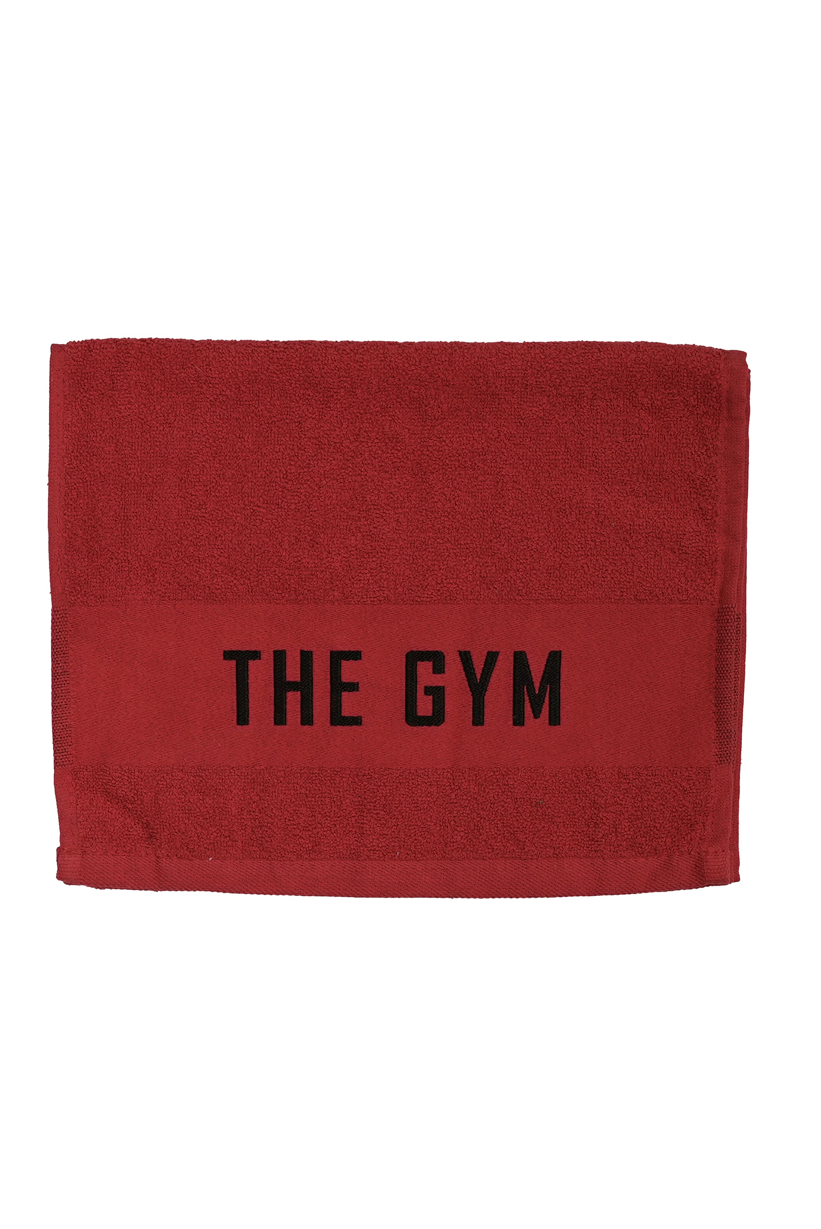 The Gym Spor Fitness Havlusu 30x100 The Gym Desen %100 Pamuklu - Kırmızı