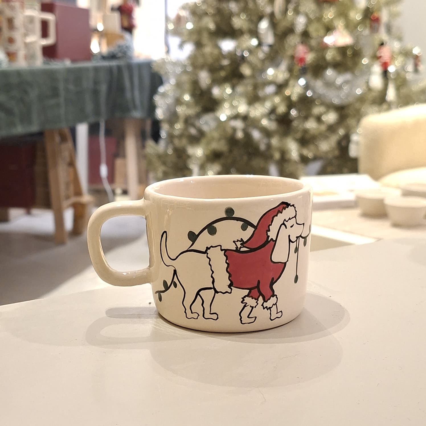 El Yapımı Seramik Kupa Yılbaşı