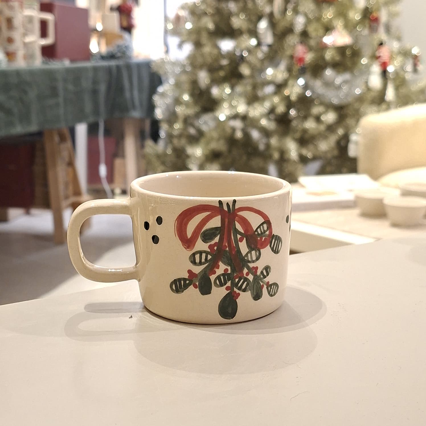 El Yapımı Seramik Kupa Yılbaşı