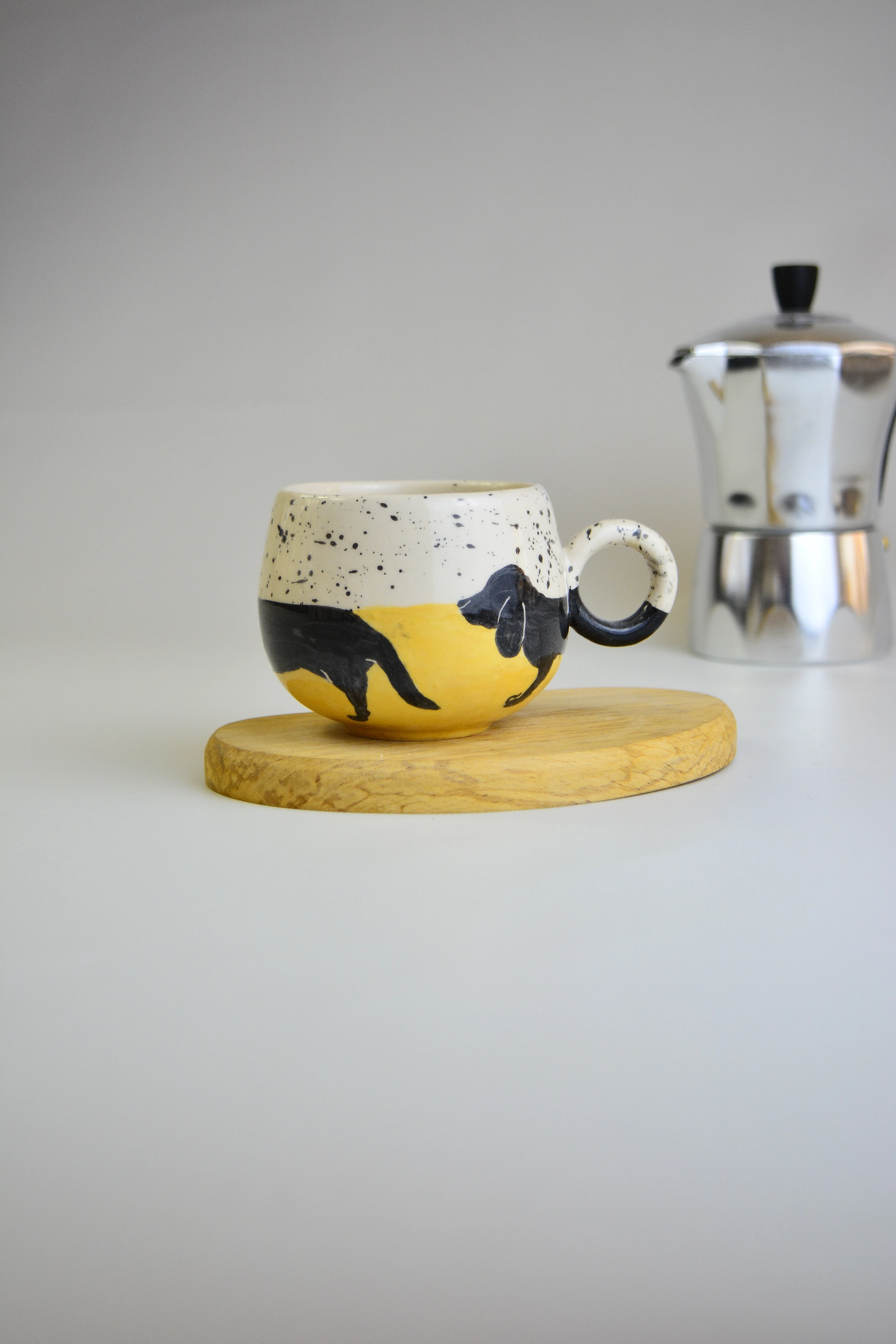 El Yapımı Seramik Kupa Dog