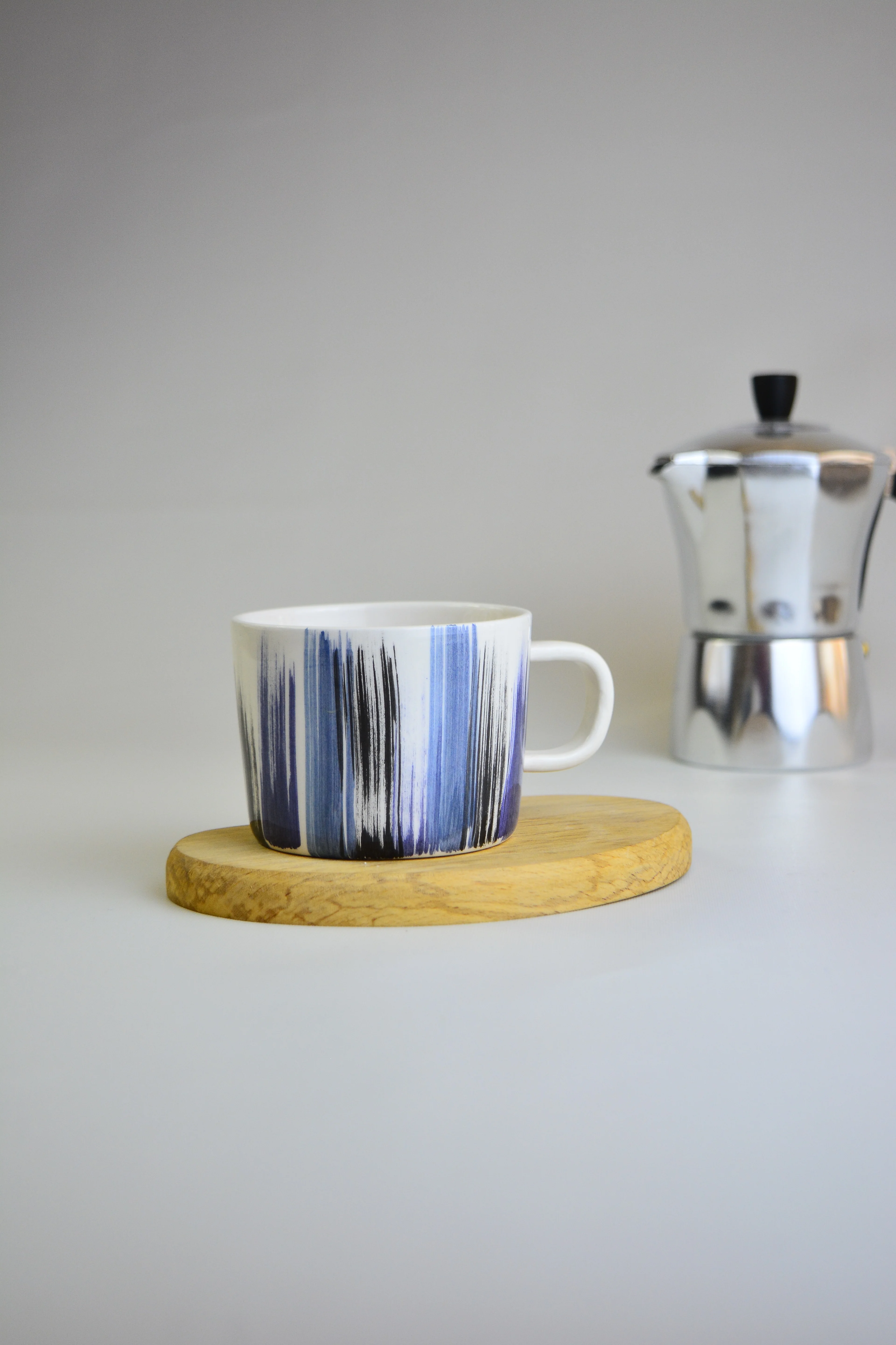 El Yapımı Seramik Kupa Mavi