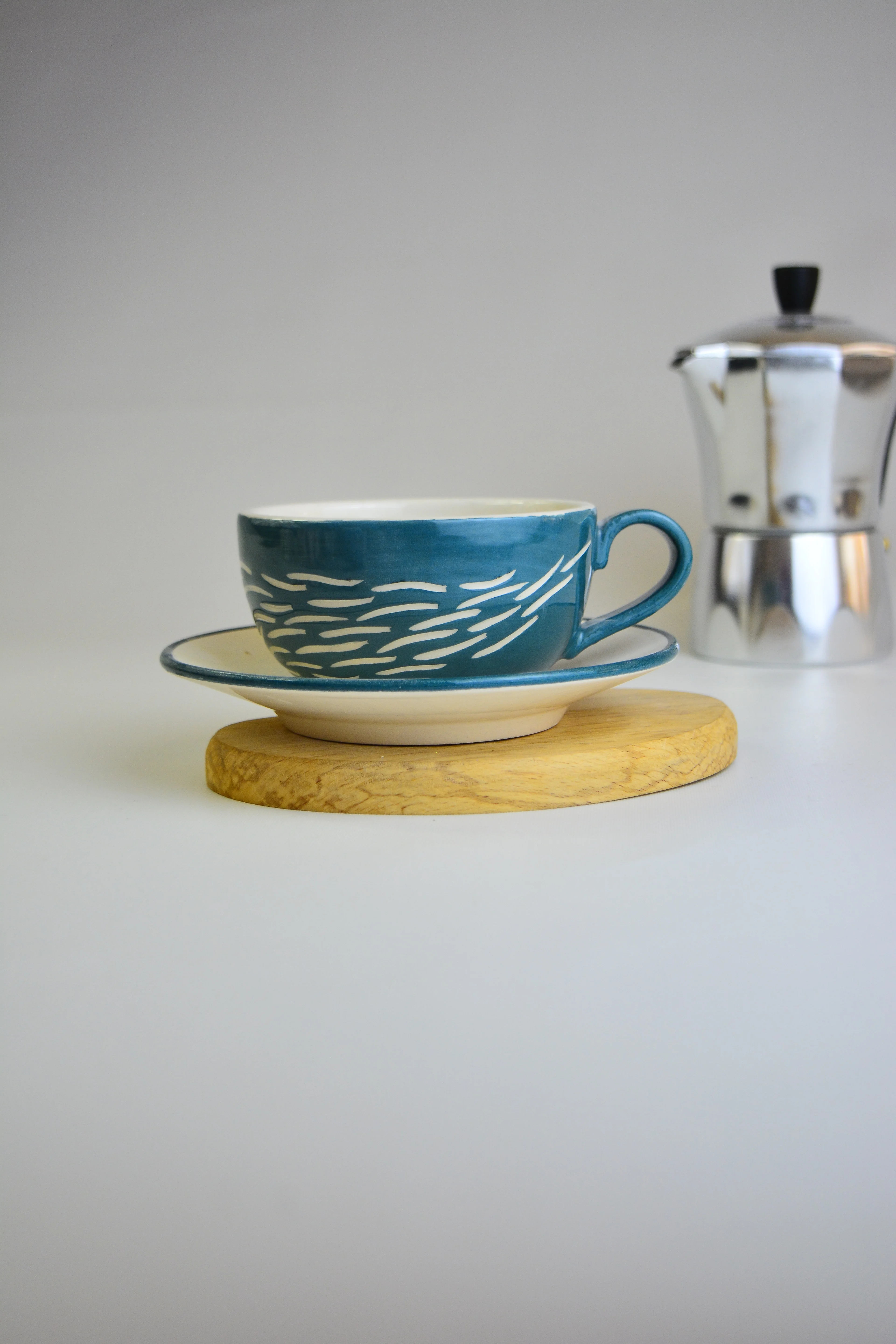 El Yapımı Seramik Fincan Feather