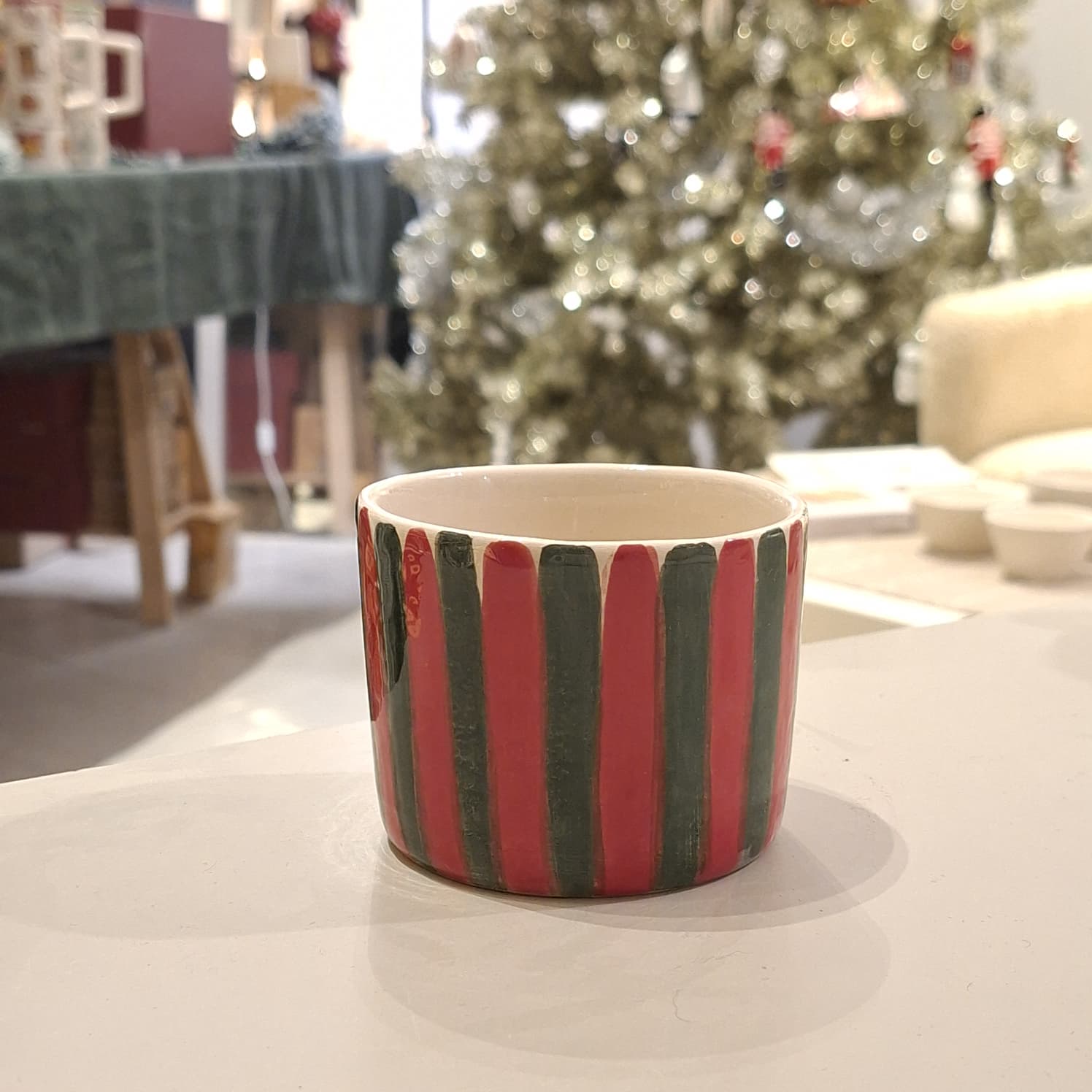 El Yapımı Seramik Kupa Yılbaşı