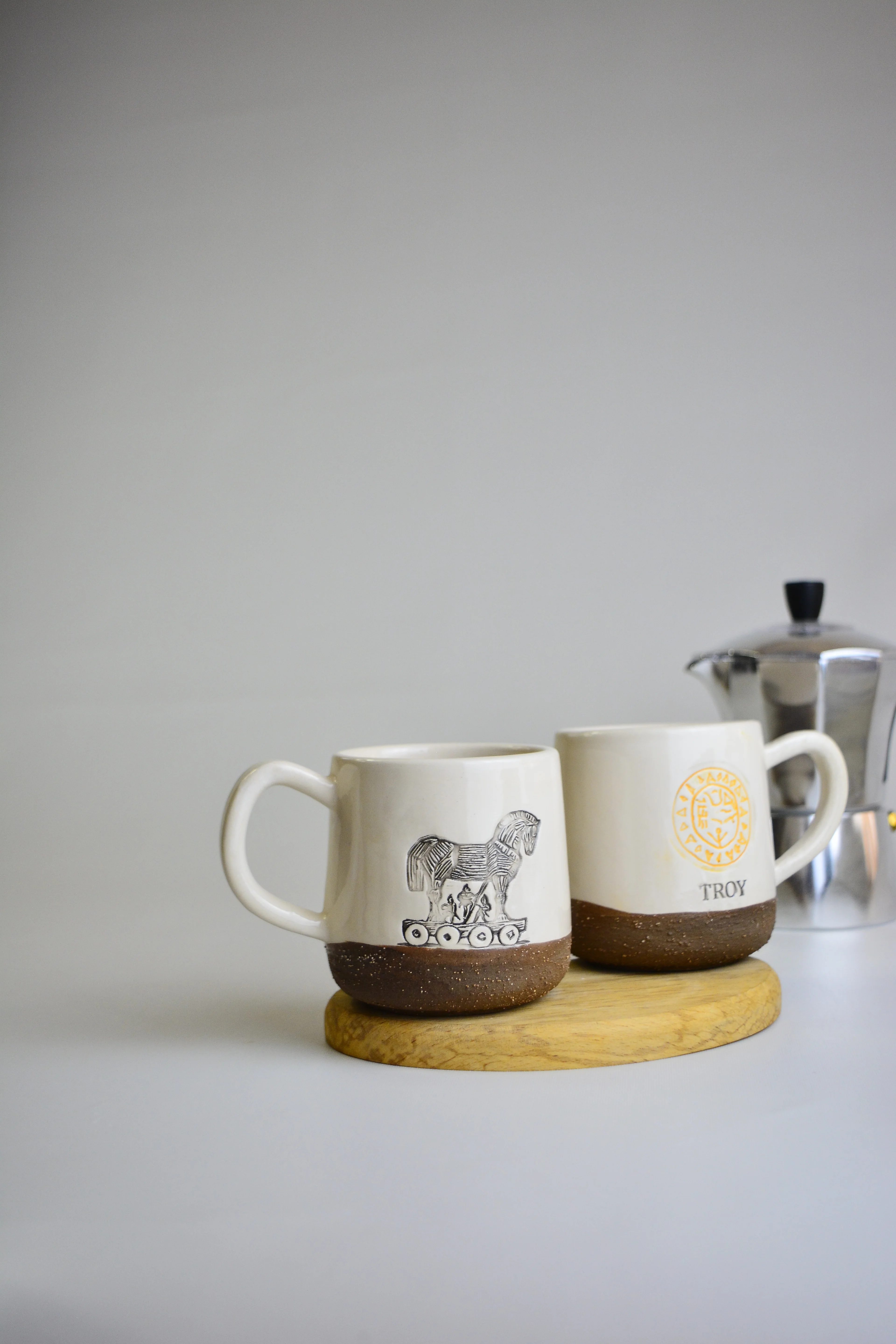 El Yapımı Seramik Kupa Troy