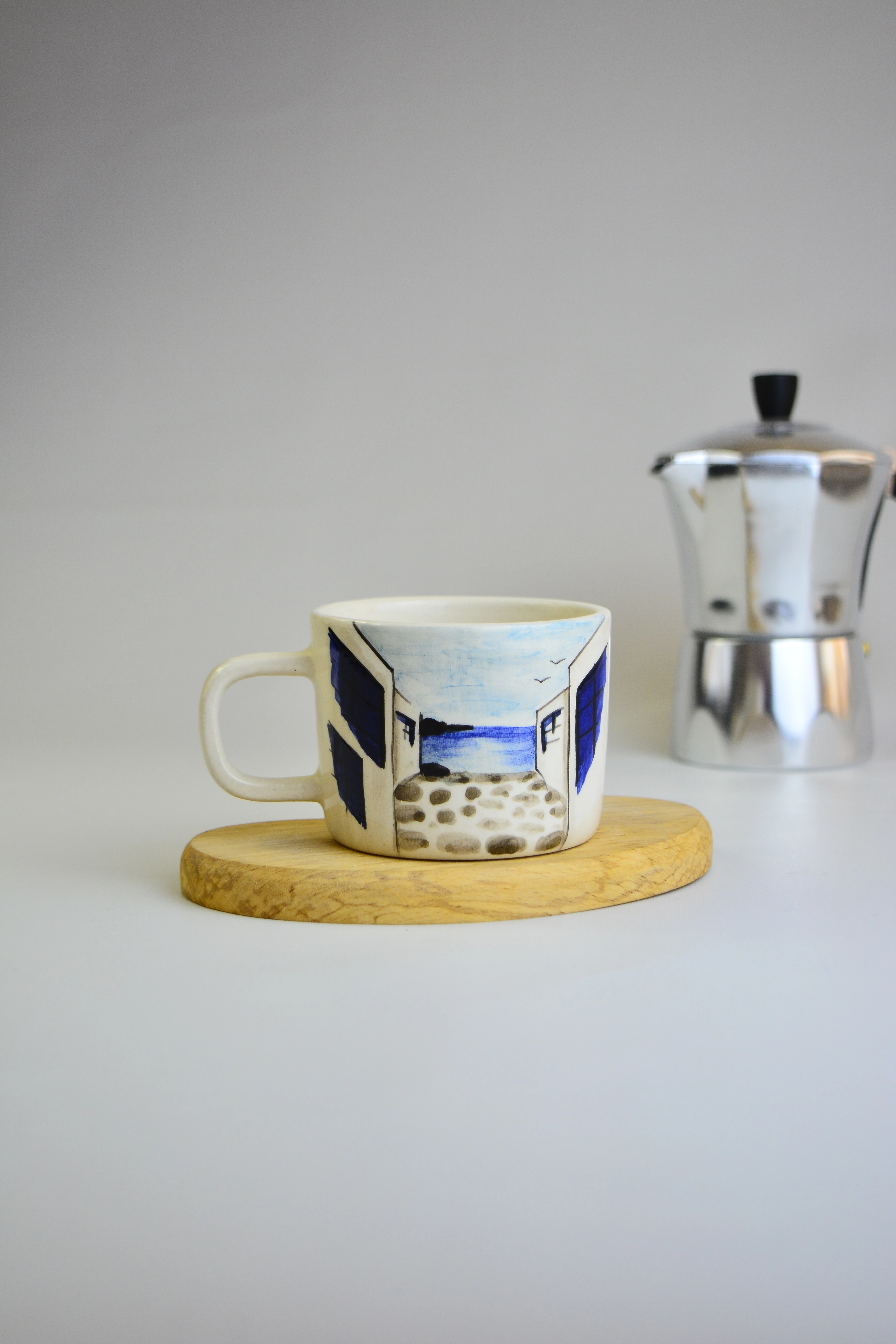 El Yapımı Seramik Kupa Ada