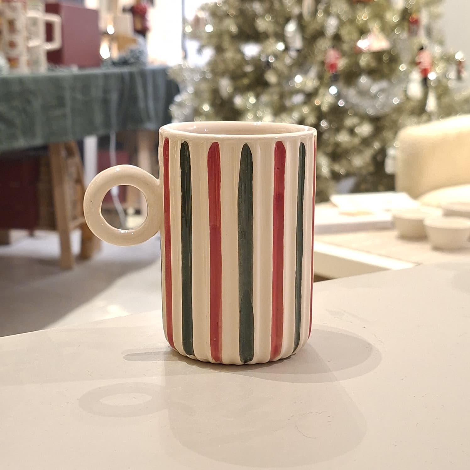 El Yapımı Seramik Kupa Yılbaşı