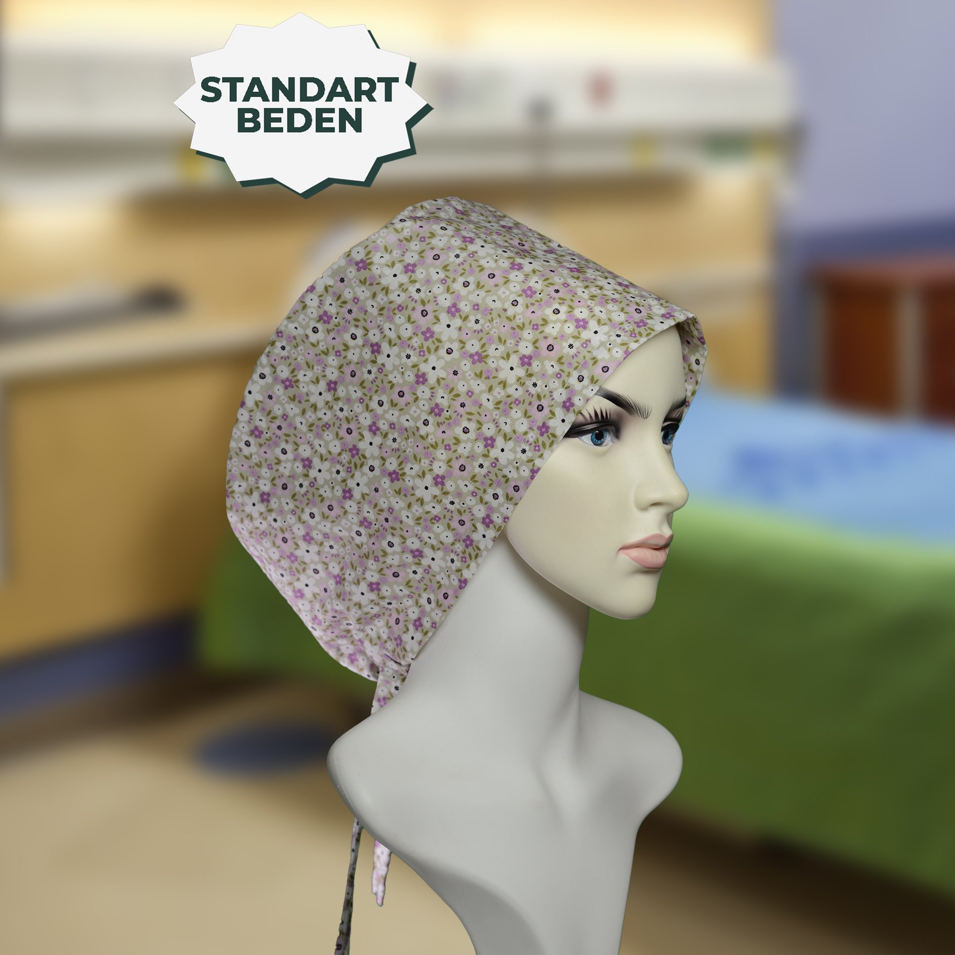 Standart Bone | Mor Papatya Desen | Doktor, Hemşire, Aşçı ve Anne Kullanımı