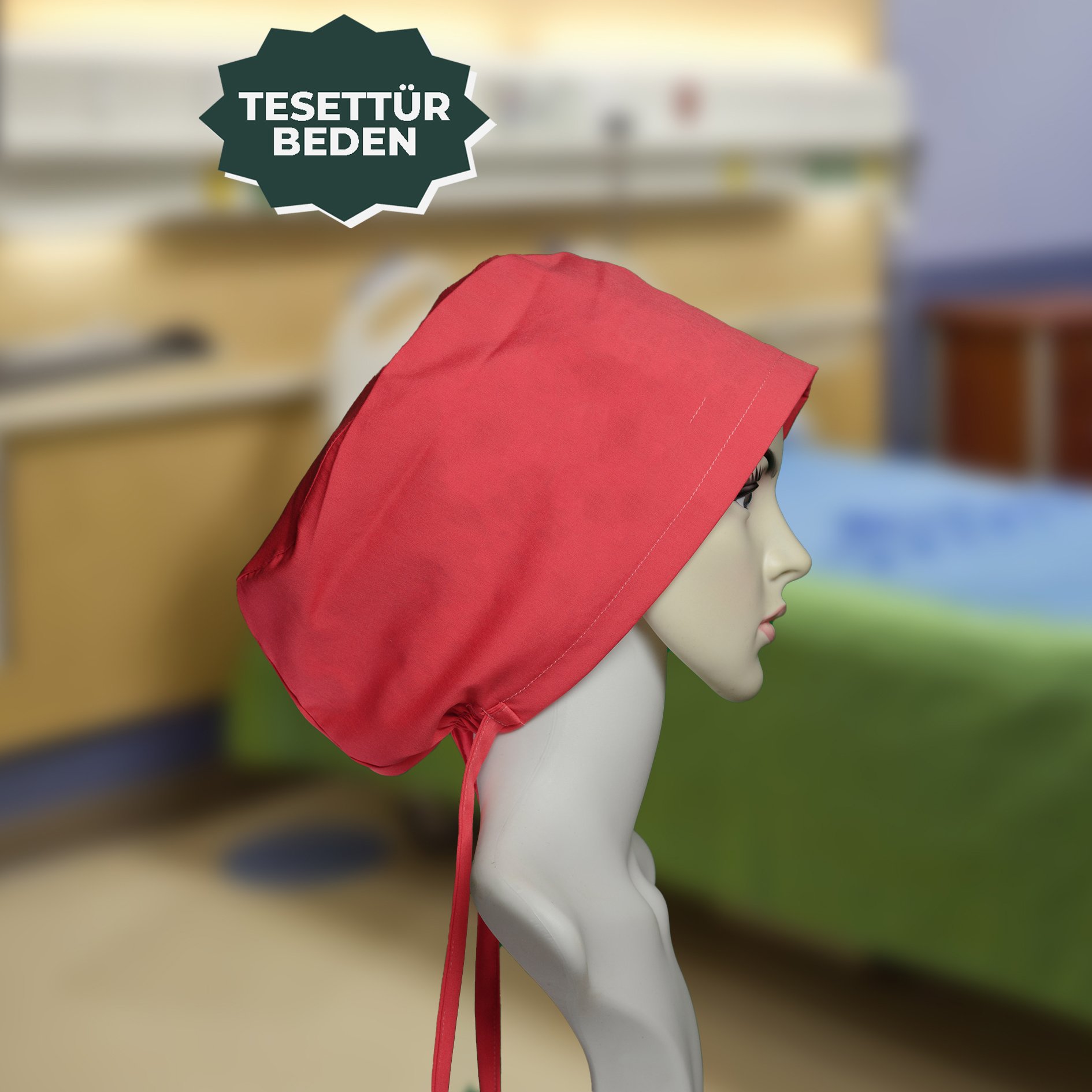 Tesettür Bone | Sade Pembe | Doktor, Hemşire, Aşçı ve Anne Kullanımı
