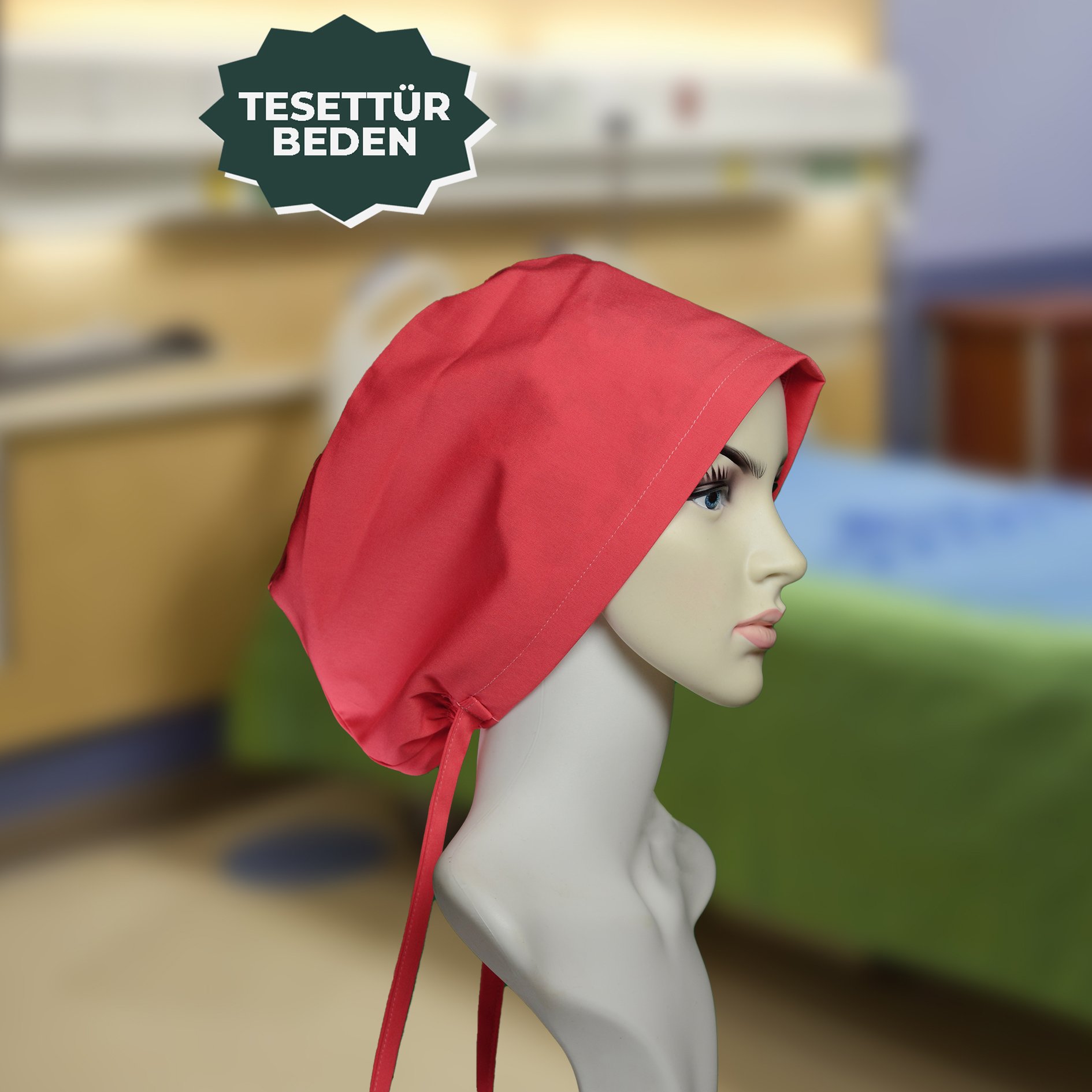 Tesettür Bone | Sade Pembe | Doktor, Hemşire, Aşçı ve Anne Kullanımı