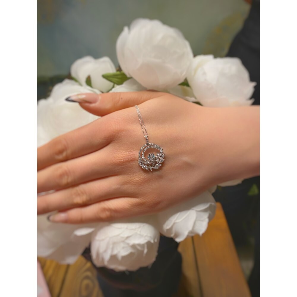 Effective Diamond Markiz Demeti Gümüş Kolye