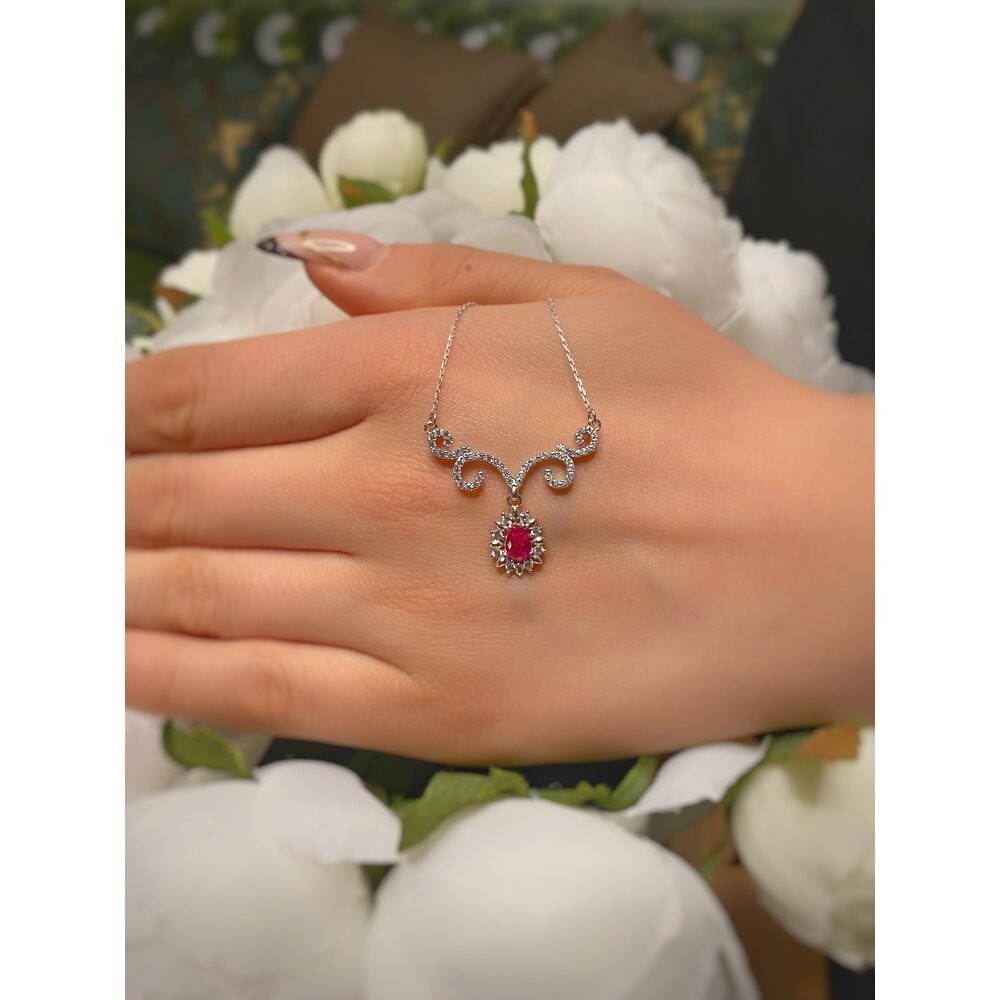 PIRLANTA MONTÜR YAĞMUR TANESİ YAKUT ASALET MÜHRÜ GÜMÜŞ SET